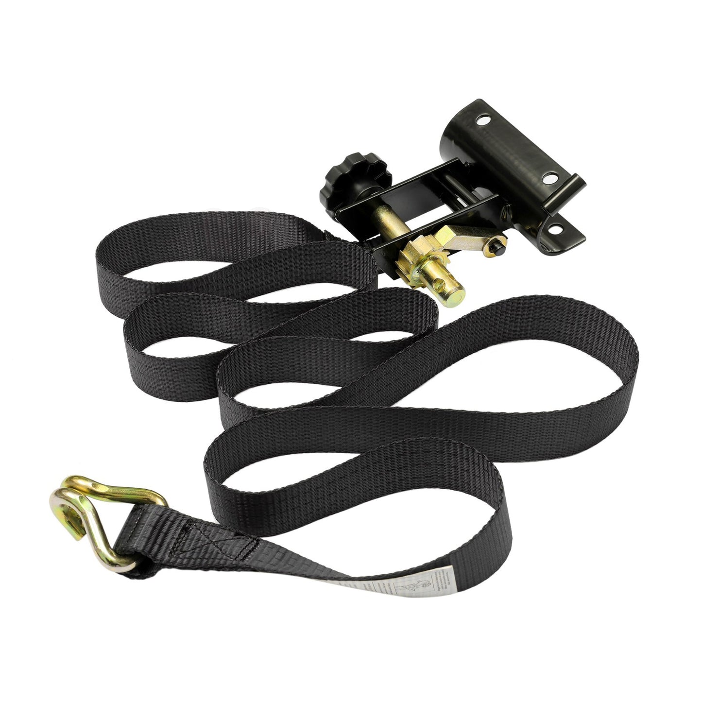 2X Ladder Rack Ratchet Straps w/ J-Hook 1.5"W x 7.5"L For Round Tube Mount Truck