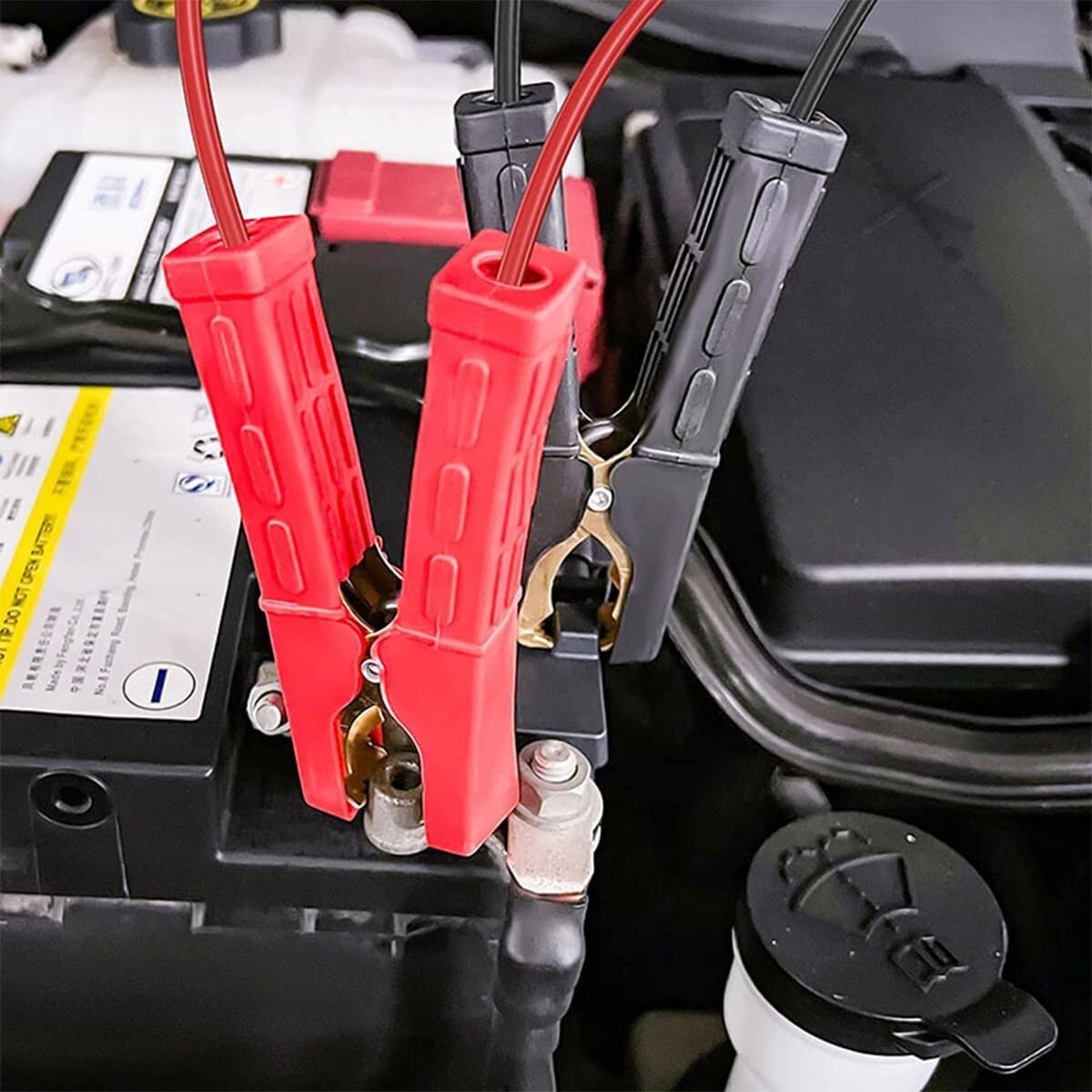 2PCS Heavy Duty Car Battery Clip Cables Alligator Clips Charger Clamp Tool Set