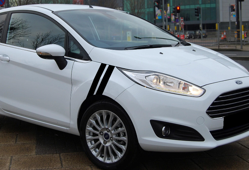 3" Dual Fender Stripe Hash Mark Stripe Decal Graphic Kit For Ford Fiesta