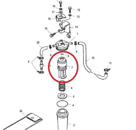 Fuel Filter Element Cartridge For Mercury 35-888289T2, Suzuki 15412-93J00