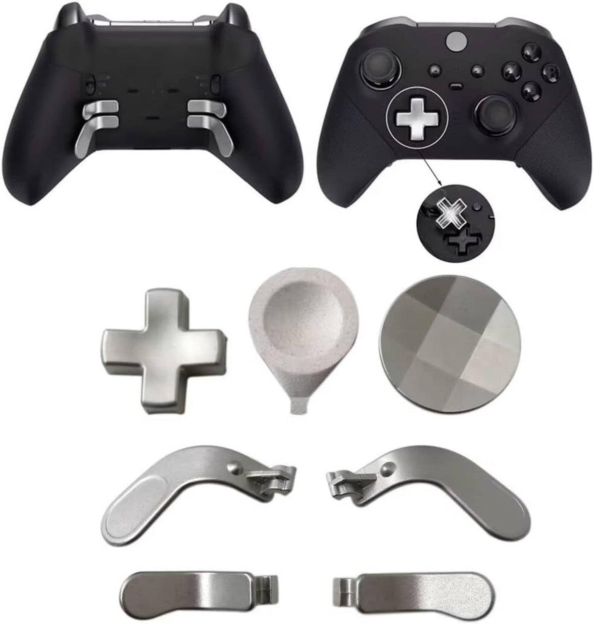 Solid Spare Magnetic Thumbstick Paddle Replacement Kit For Xbox One Elite Series2 Controller