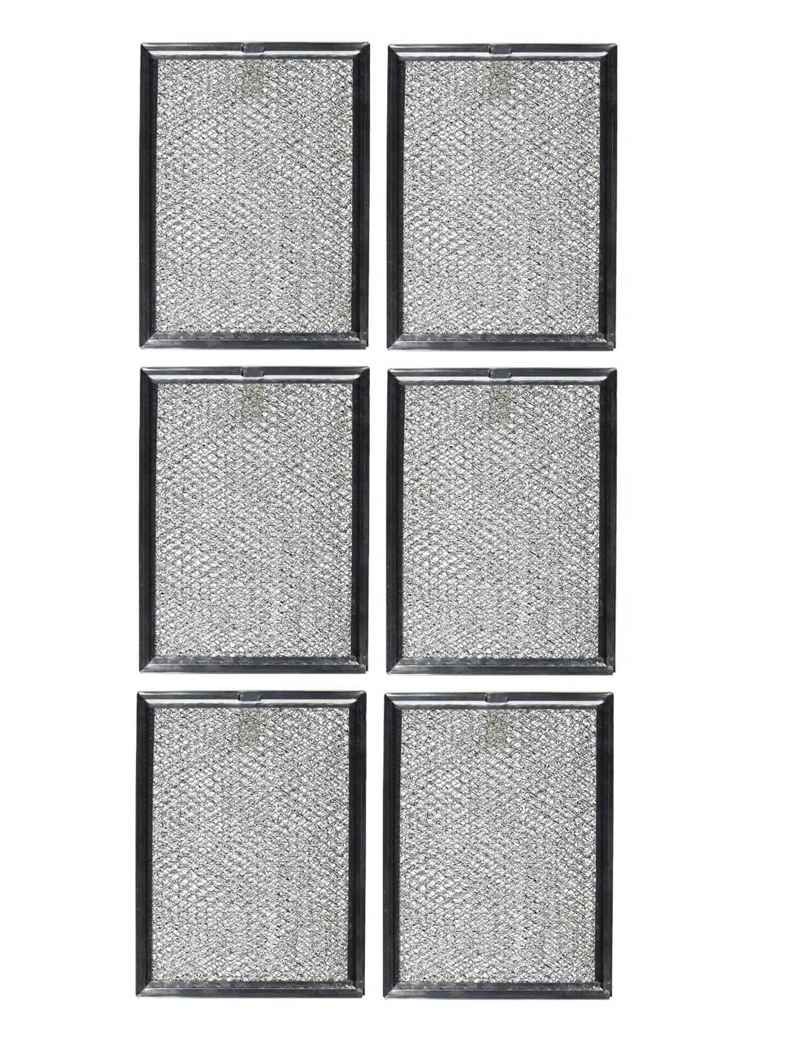 Solid Spare (6) Compatible for Frigidaire 5304440336 Microwave Oven Aluminum Grease Filters