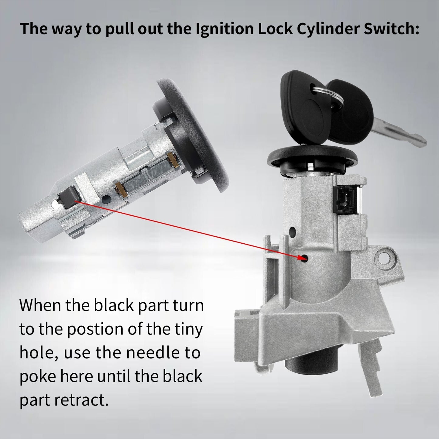 Ignition Lock Cylinder Switch & Housing for 2000-07 Chevy Silverado GMC Sierra