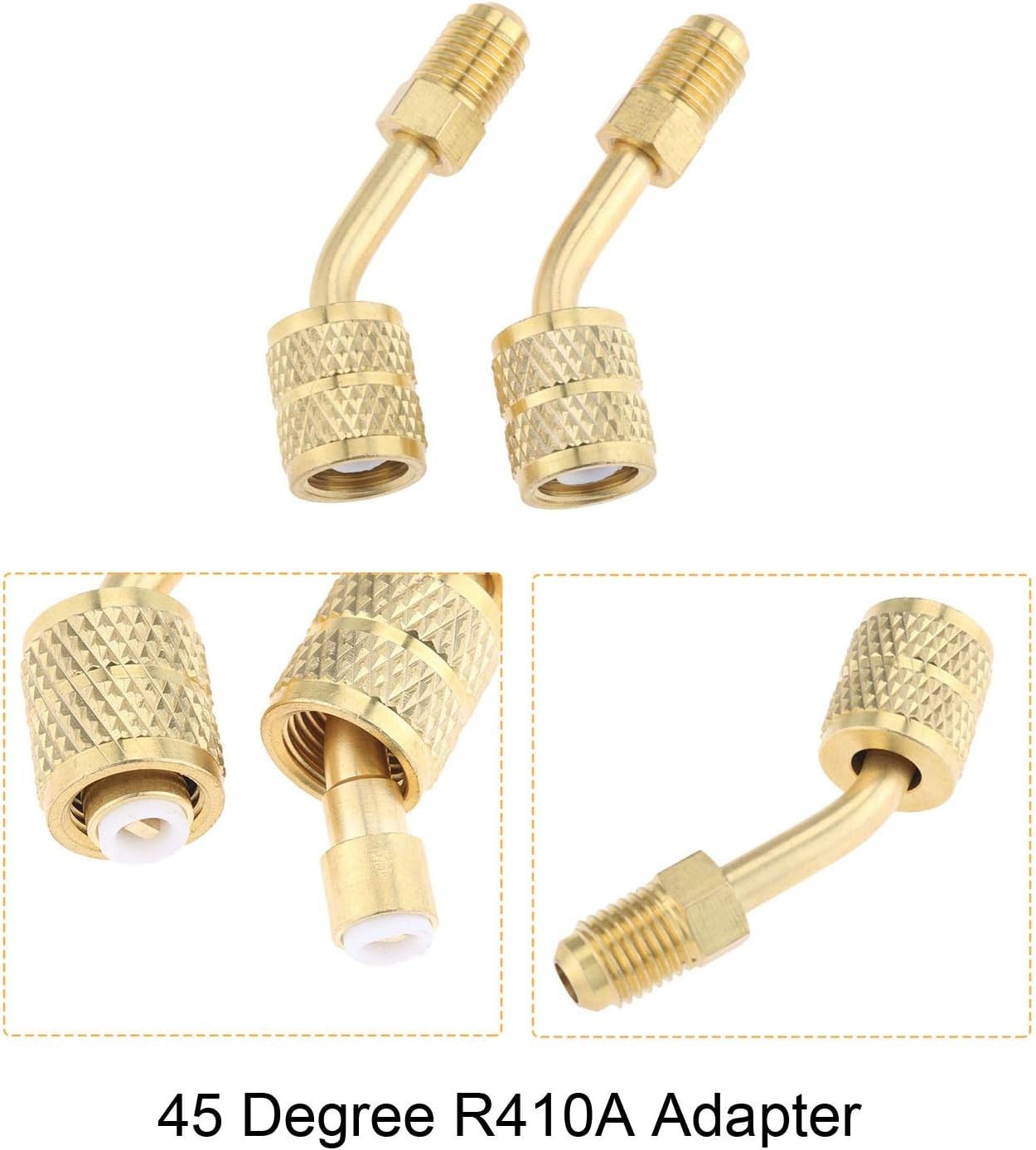 R410a Adapter For Mini Split HVAC System 5/16 Female Quick Couplers X 1/4-Male