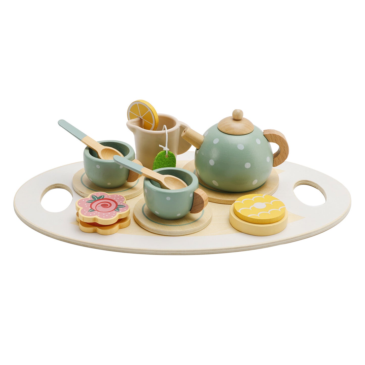 15Pcs Western Kitchen Wooden Tea Sets Play Kitchen Dishes/Tea Toy Set For Kid