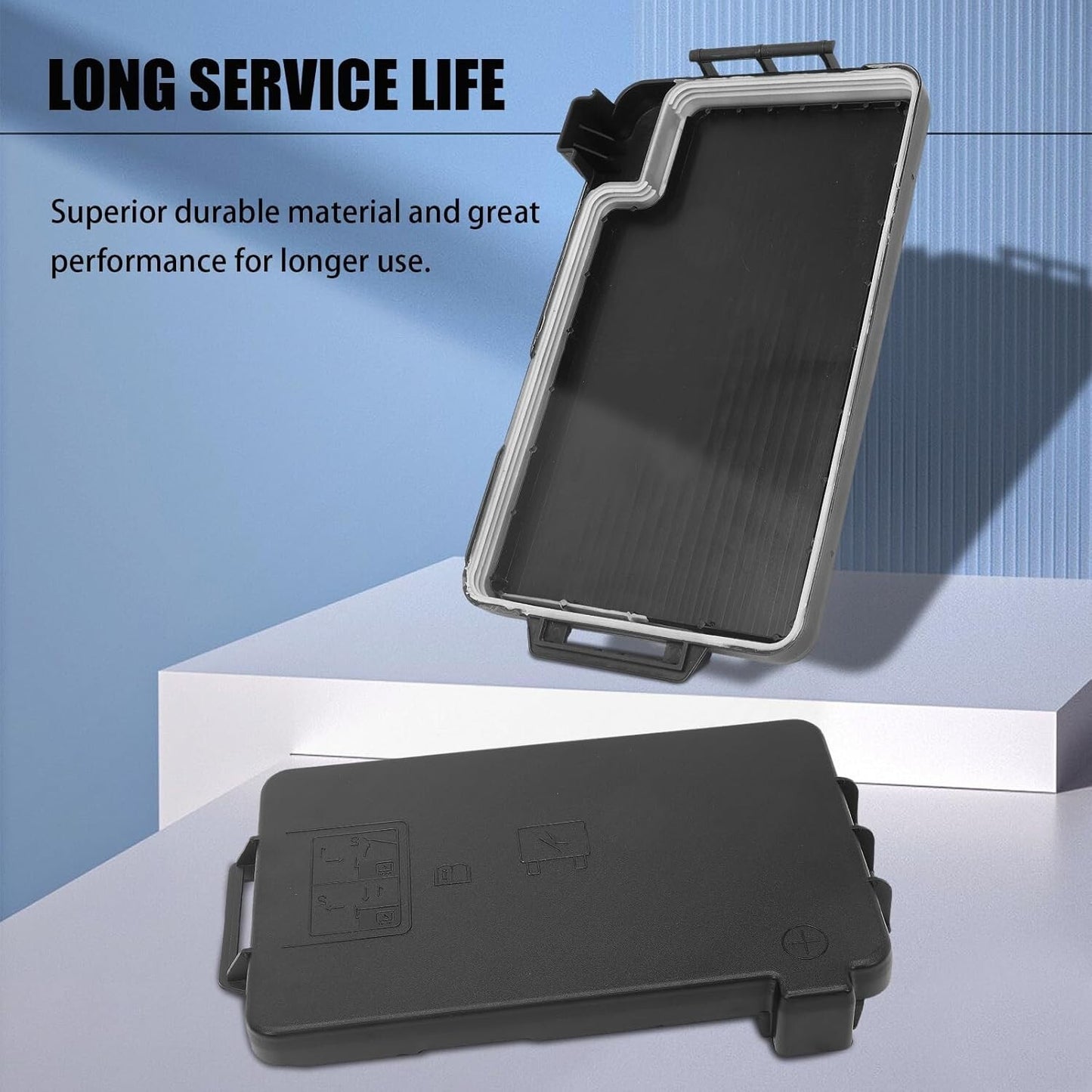 1x Plastic Fuse Box Cover Lid For Dodge For Ram 1500 2500 3500 68053635AB Black