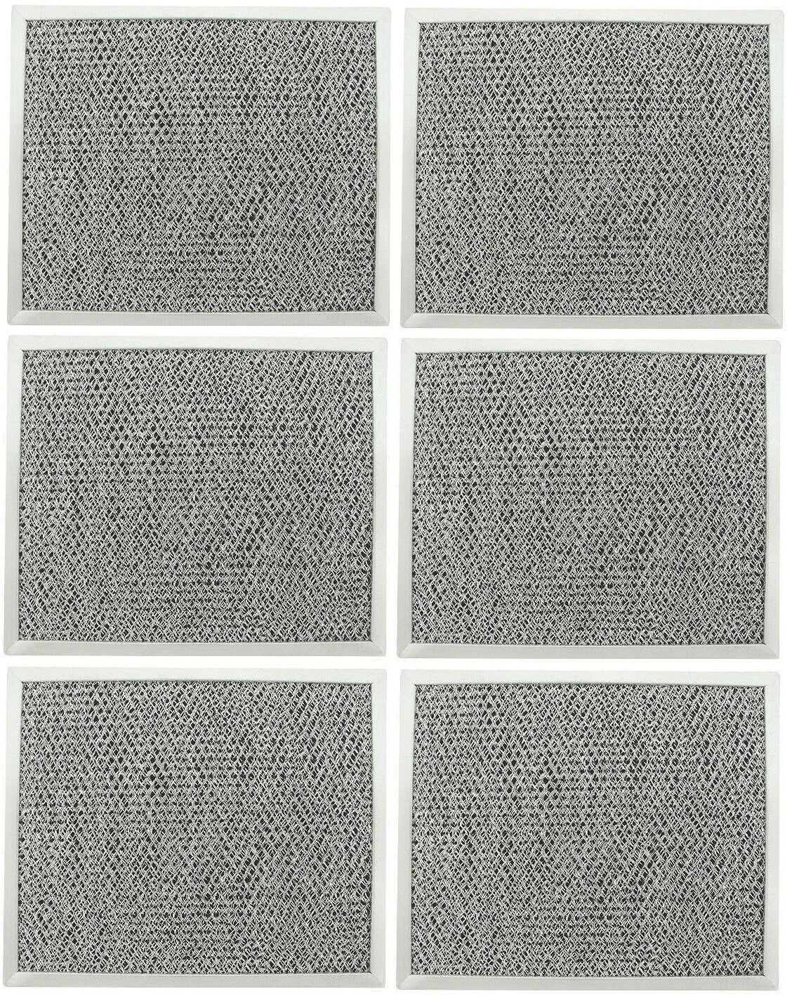 Solid Spare (6) RHF1109 Range Vent Hood Aluminum Filters for Broan, GE, and Jenn Air