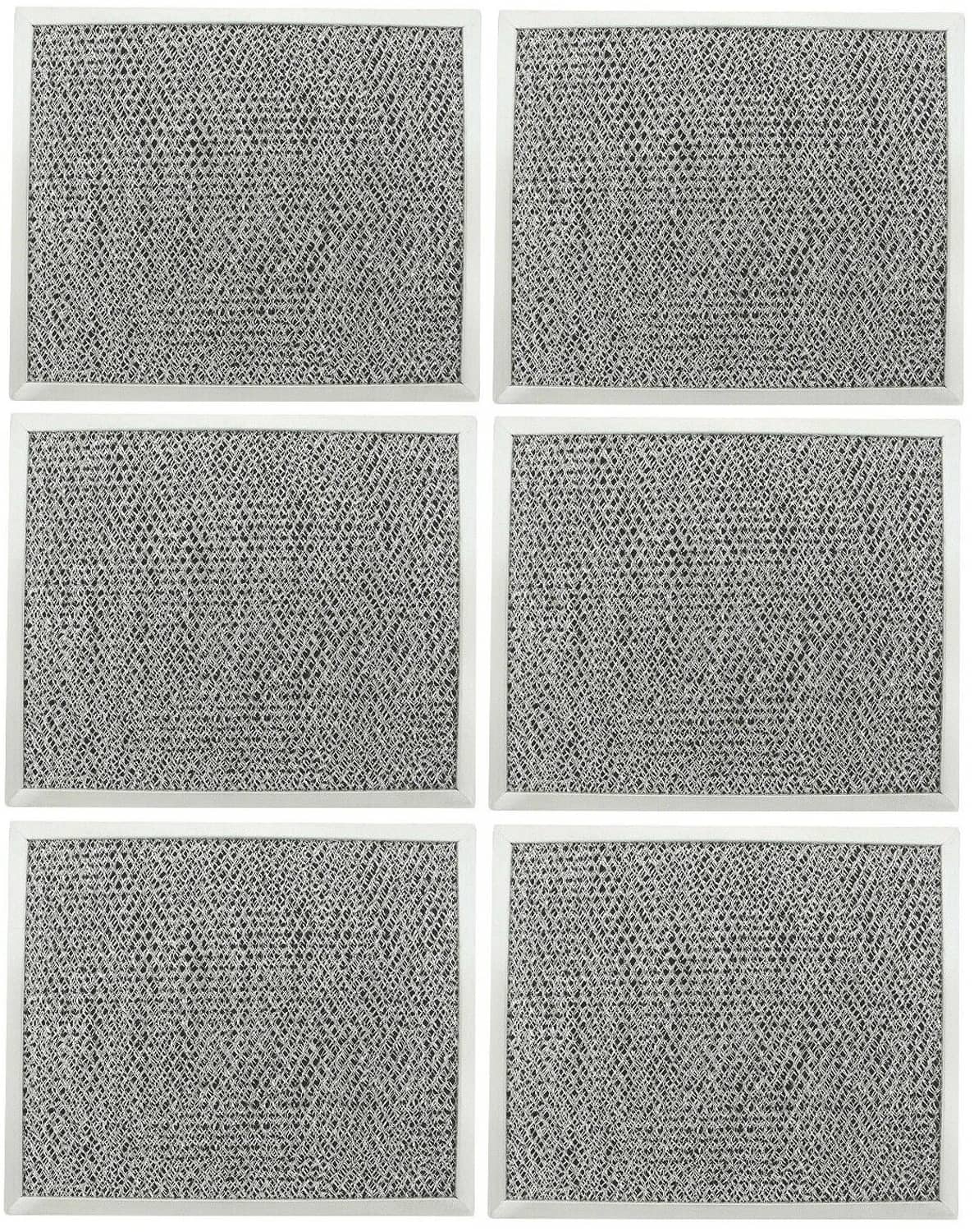 Solid Spare (6) RHF1109 Range Vent Hood Aluminum Filters for Broan, GE, and Jenn Air