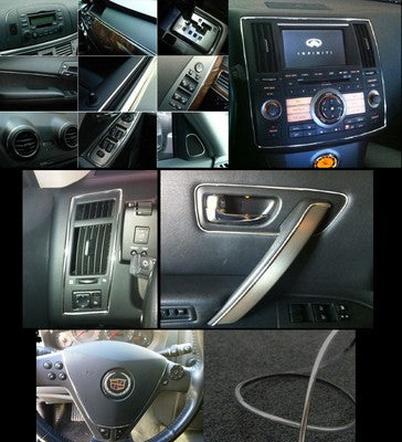 SILVER MICRO TRIM DASH GAUGES STEREO SPEAKERS CONSOLE DIY CHROME TRIM 4mm