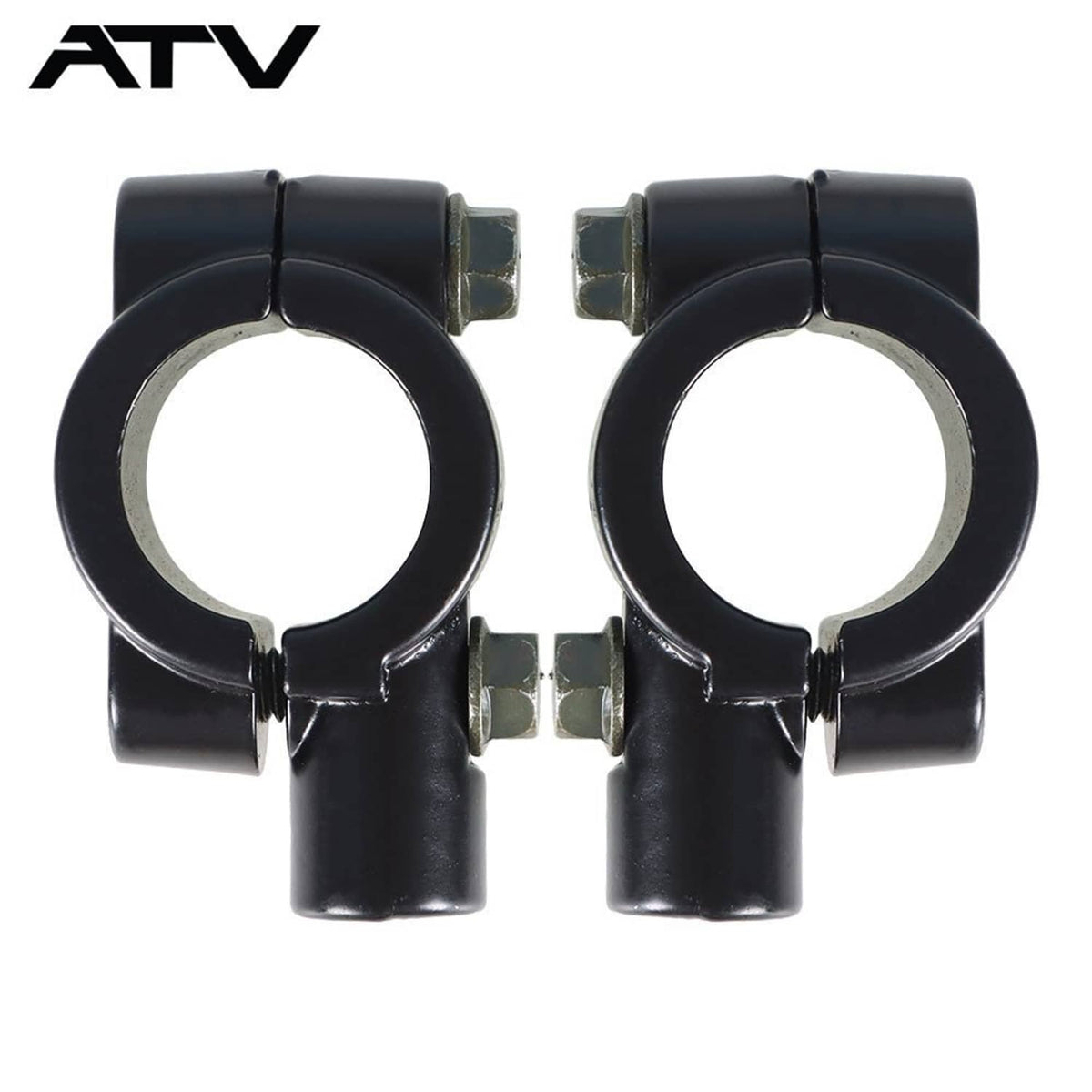 Solidspare ATV Scooter 7/8" 22mm Handle Bar End Rearview Side Mirrors