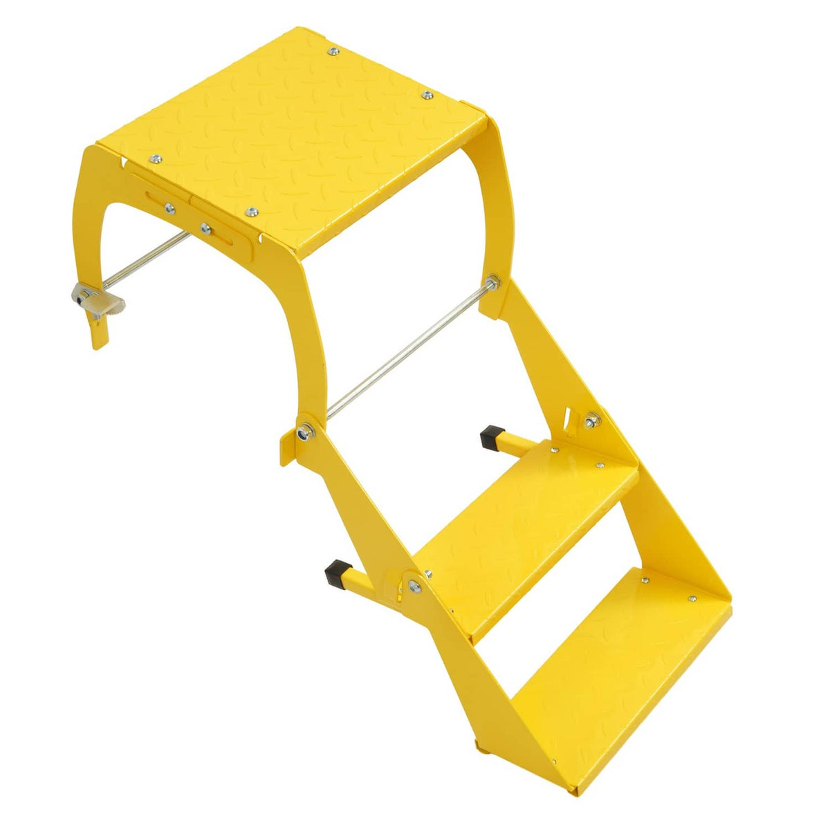Solid Spare 2-Step 400 lb Truck Trailer Tire Step Non-Slip Platform Folding Heavy Duty