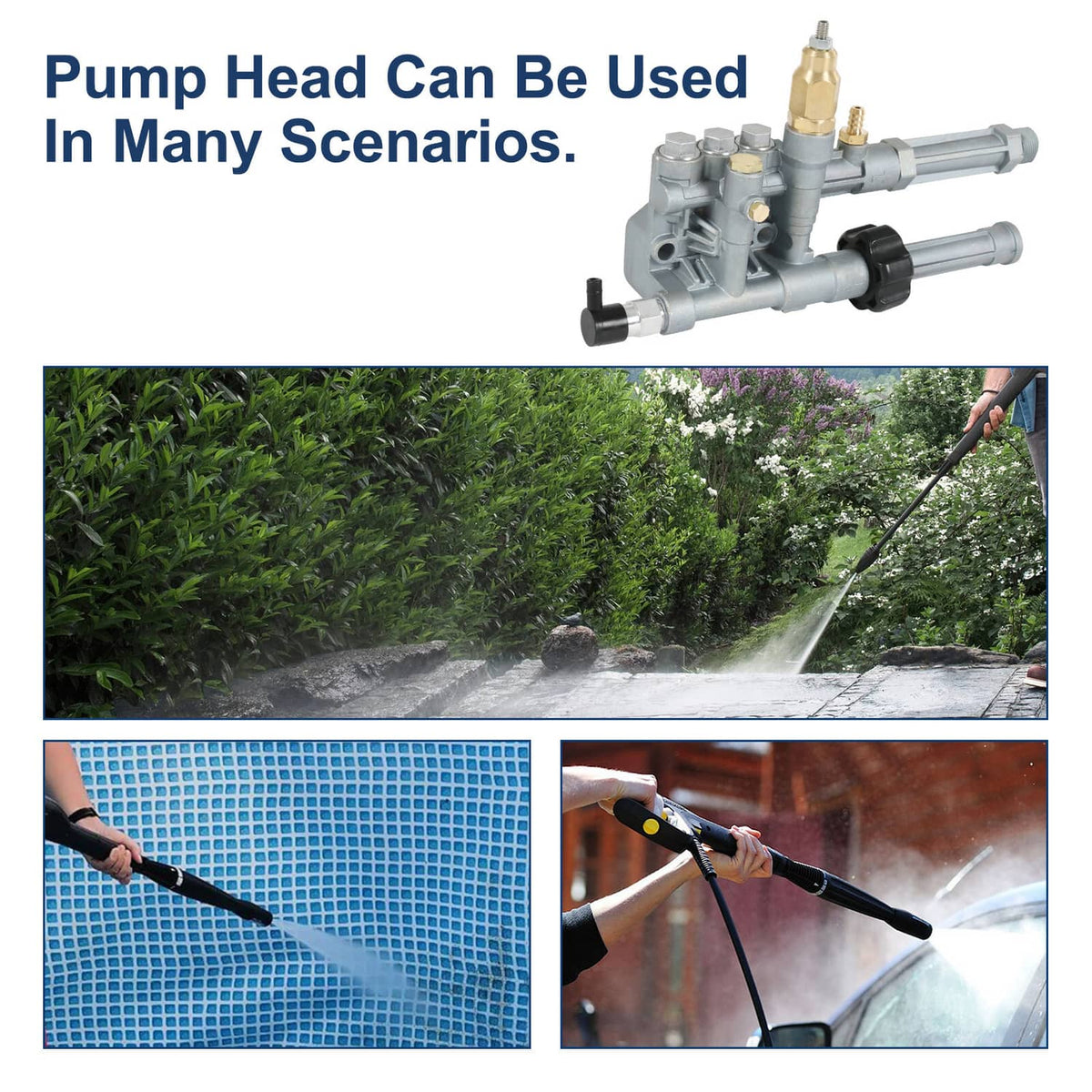 Solidspare Complete Pump Head W/ Unloader 2800 PSI for SRMW2.3G28 & SRMW2.4G28 Model Pumps