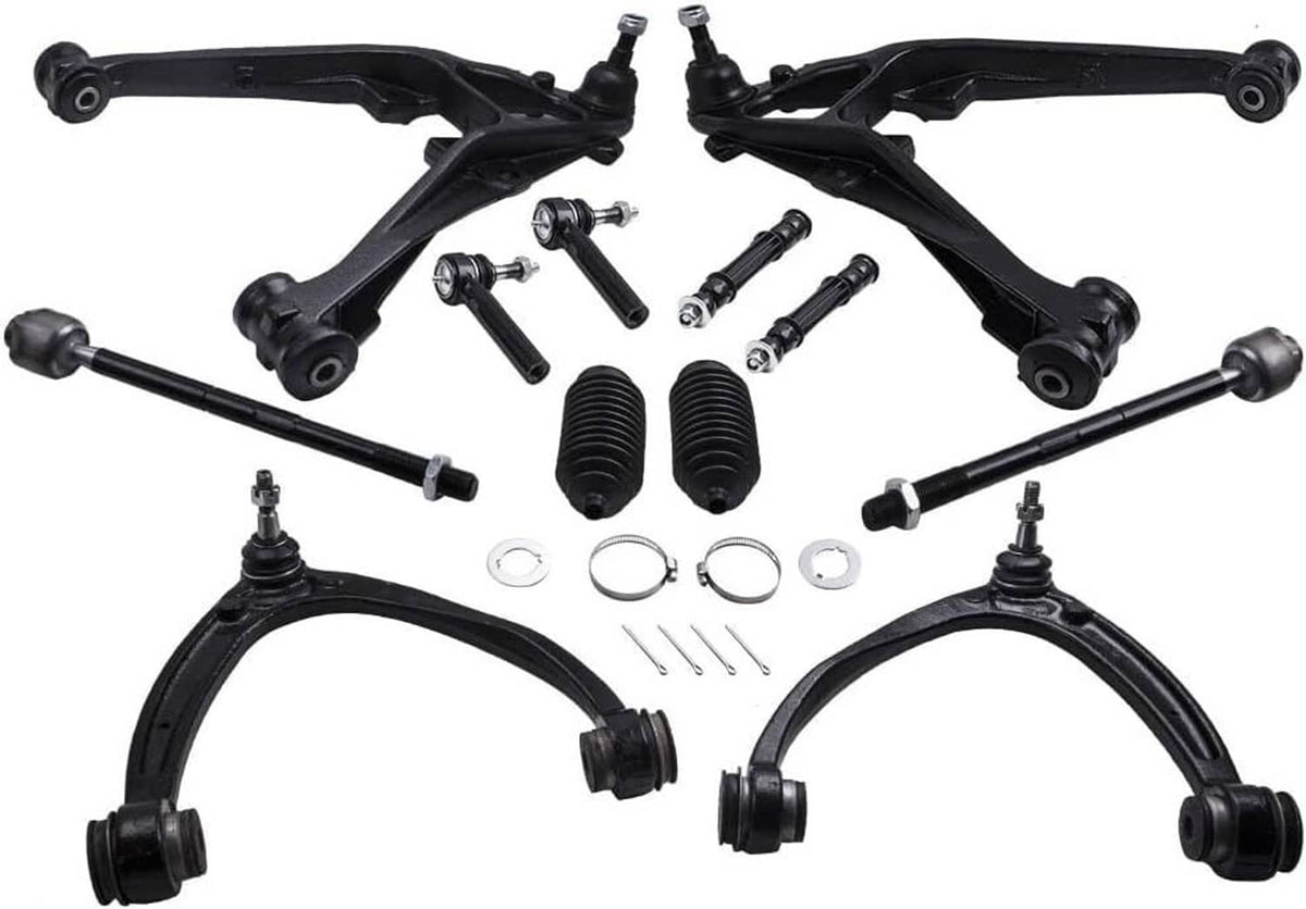 Solidspare 12Pcs Front Upper Lower Control Arm Set for 2007-13 Escalade Chevy Silverado GMC