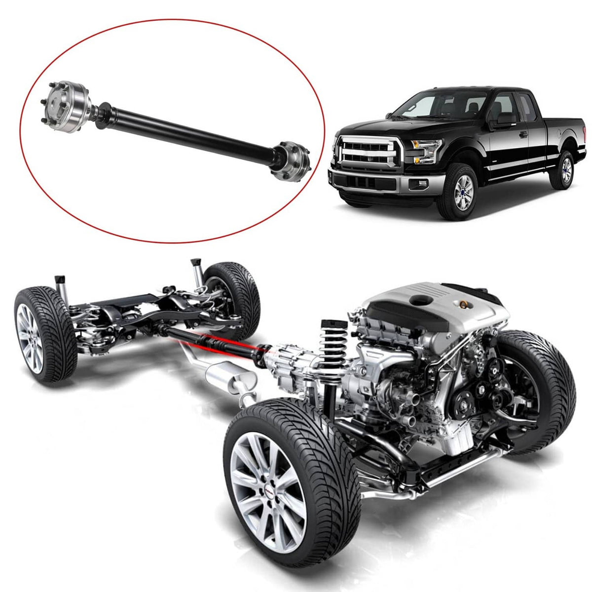 Solidspare Front Driveshaft Prop Shaft NEW For Ford F-150 F150 Expedition Navigator 5.0L V8