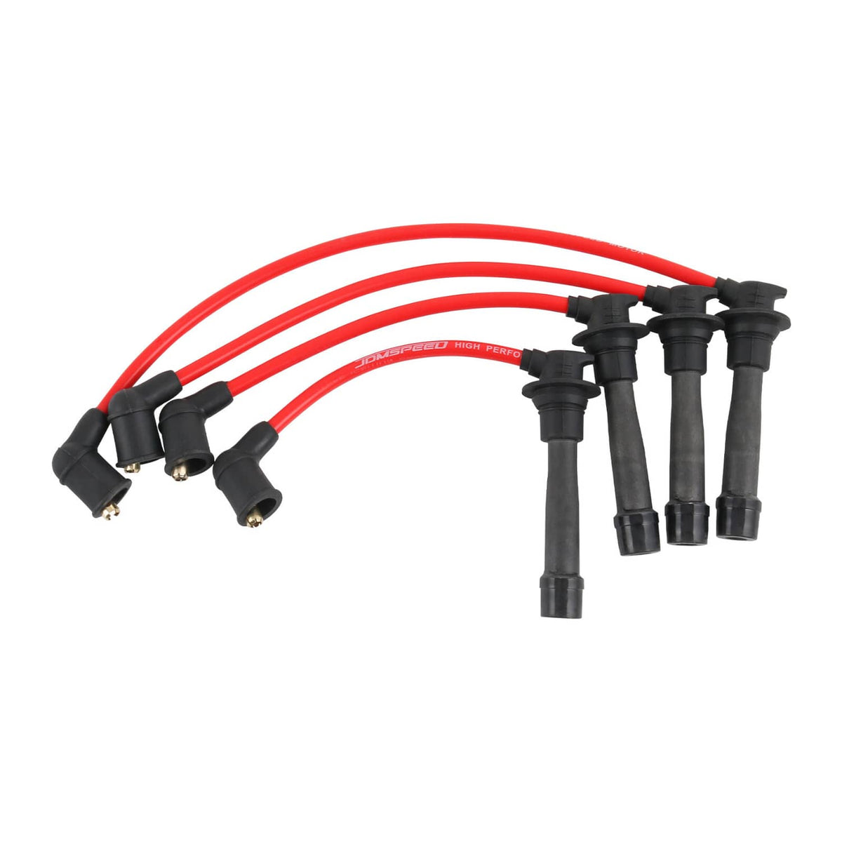 Solidspare JDMSPEED Red Ignition Spark Plug Wires Set FOR Mazda Miata 1990-2000 1.6L 1.8L