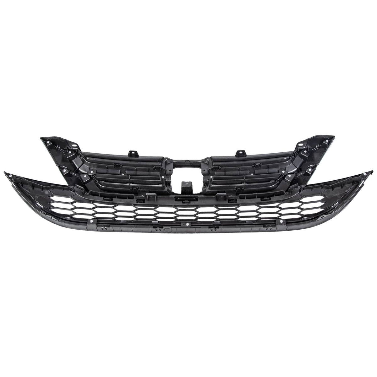 Solid Spare FOR HONDA CRV CR-V 2010 2011 FRONT BUMPER UPPER & LOWER GRILL GRILLE ABS CHROME