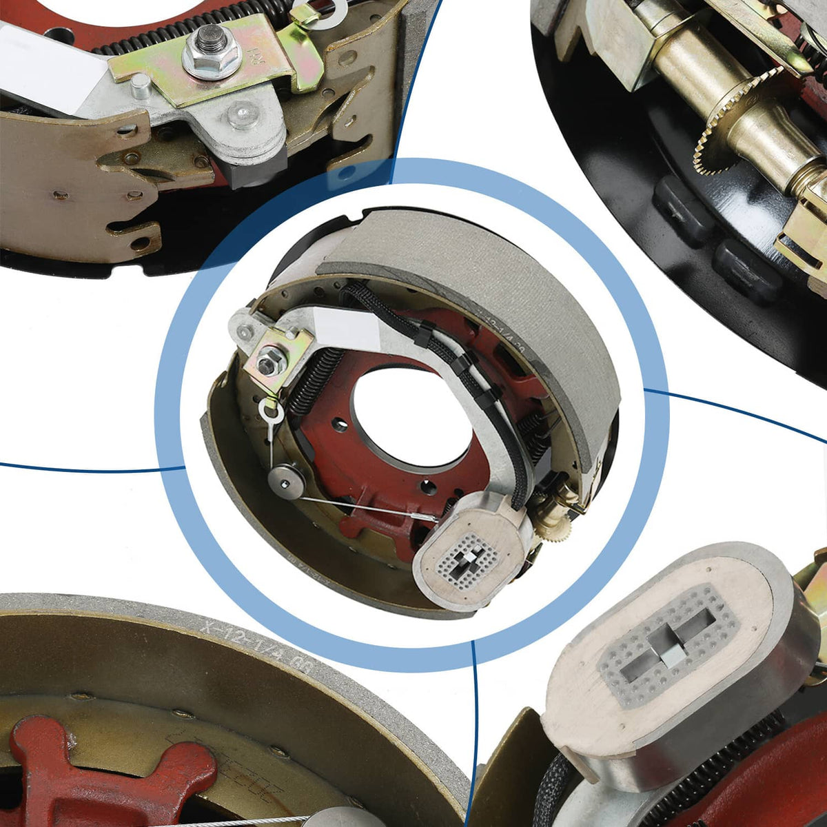 Solidspare Electric Trailer Backing Plate Brake 12-1/4 x 3-3/8 8000 Set for Dexter 8K Axle