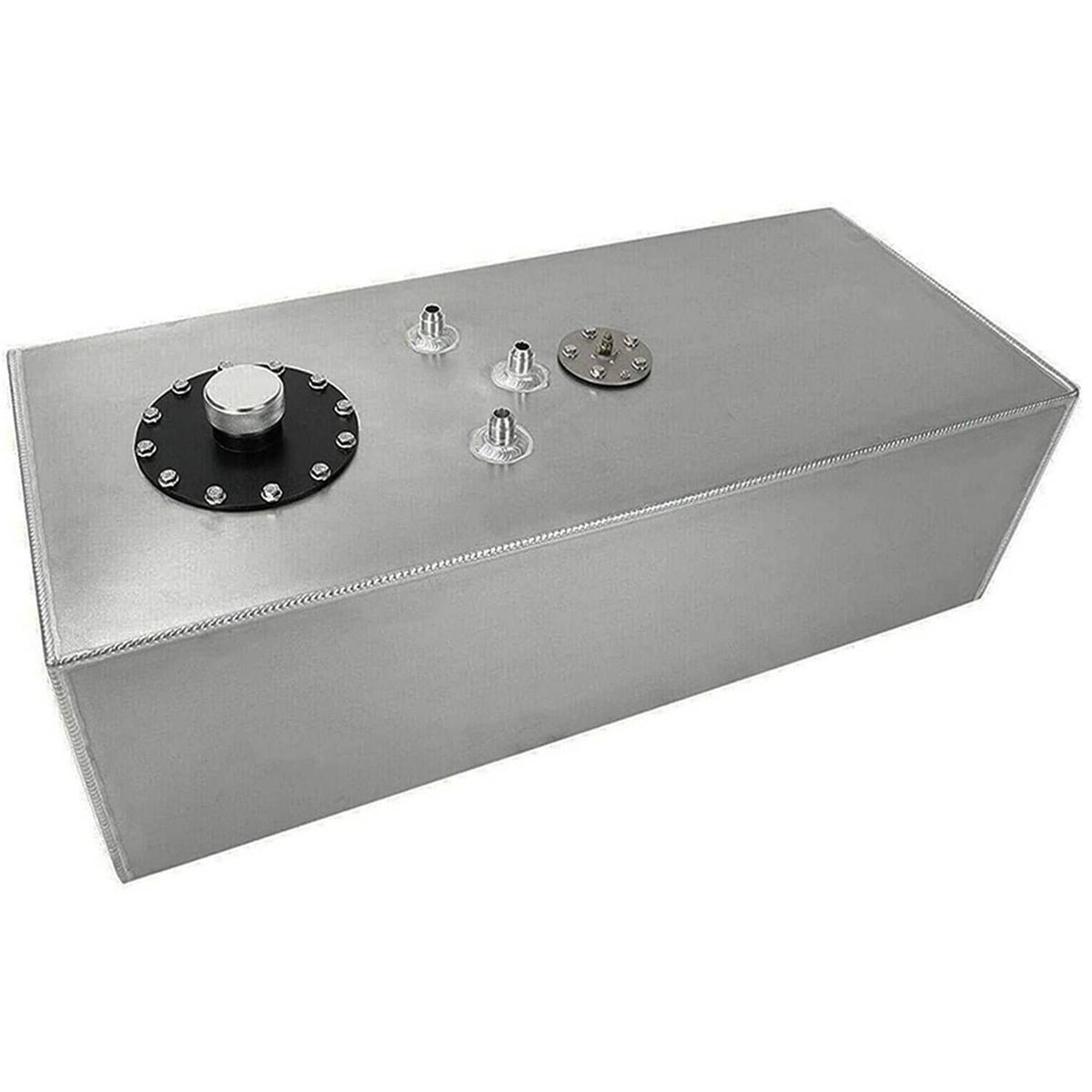 Solidspare 15 Gallon Aluminum Racing Drift Fuel Cell Gas Tank w/ Cap & Level Sender Sliver