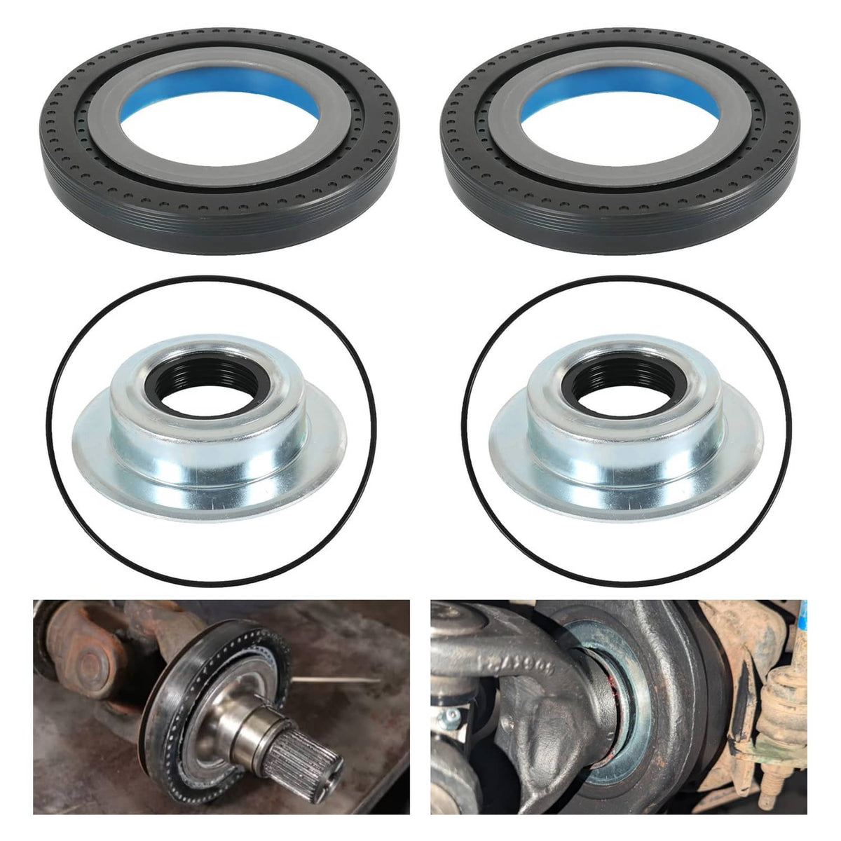 Solidspare Front Axle Knuckle Vacuum Seal Kit Fit 05-19 Ford F250 F350 F450 F550 Super Duty