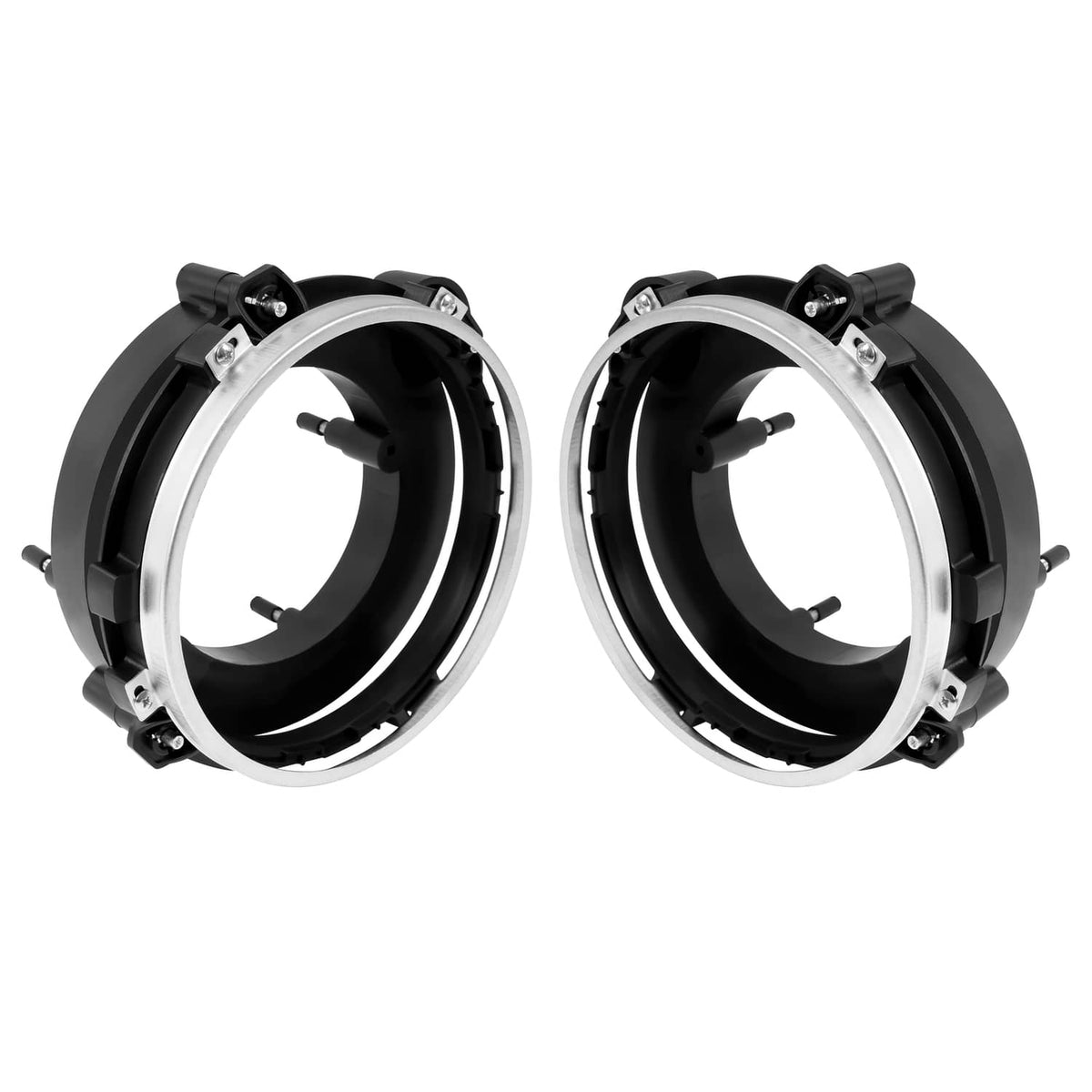 Solid Spare Left & Right Side Headlight Bulb Brackets Buckets For Jeep Wrangler 1997-2006