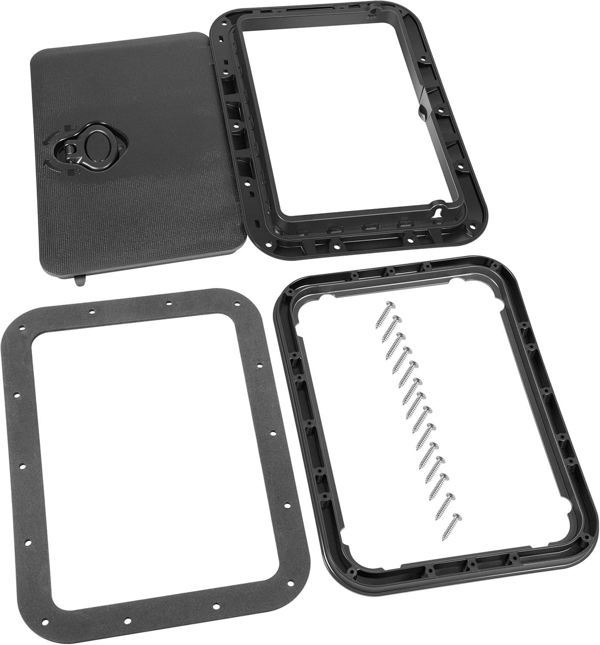 Solid Spare 71707003 Rectangular Twist and Seal Hatch Kit for Hobie Pro Angler Kayaks 2013+