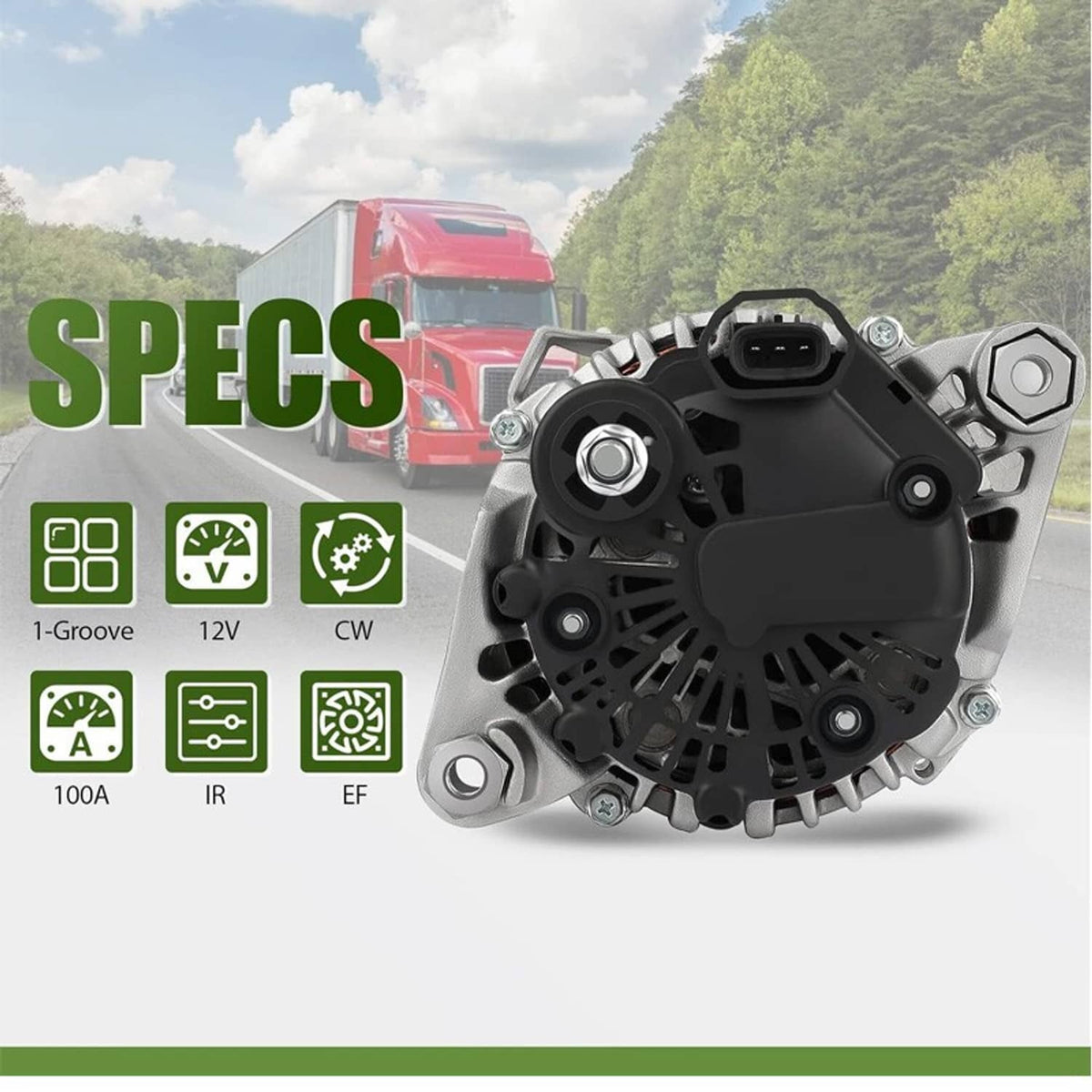 Solidspare Alternator For 2010-2013 Hyundai Sonata 11-13 Kia Optima 2.4L 37300-2G150 11491