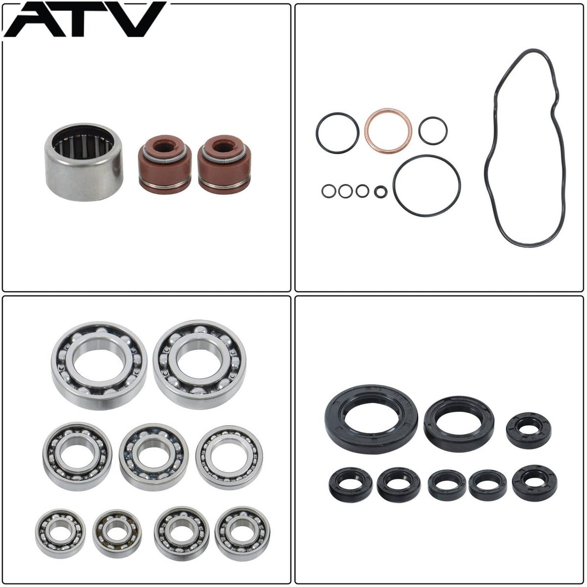 Solidspare For Honda TRX 350 Complete Gasket Kit Overhaul Pad+oil Seal+Bearing 808867 00-06
