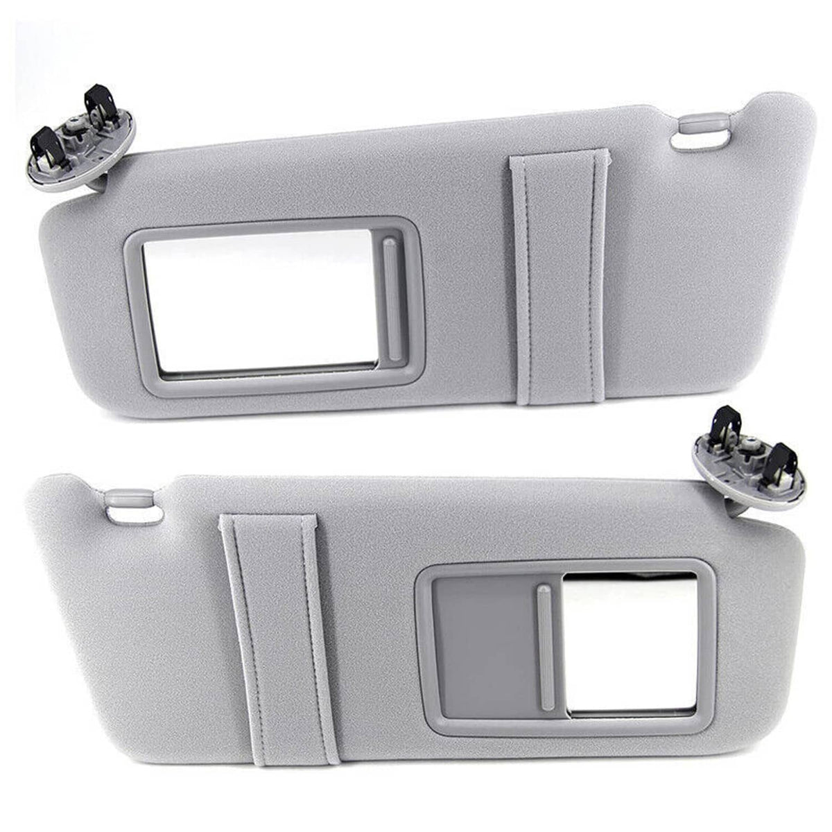 Solidspare Pair Sun Visor Left & Right Side Without Sunroof Gray For Toyota Camry 2007-2011
