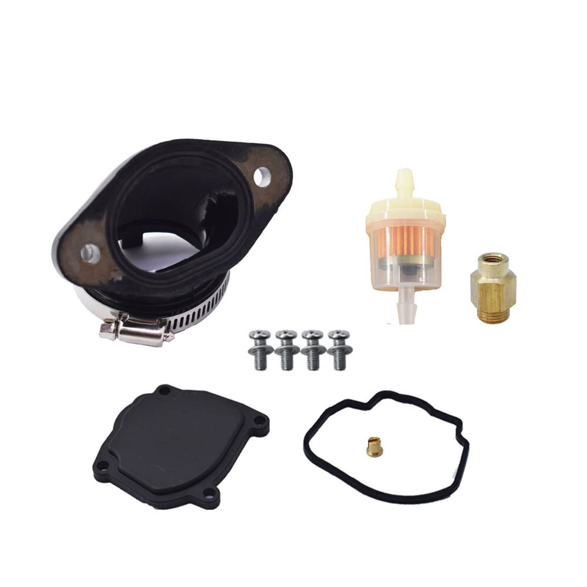 Solidspare Carburetor&Intake Boot Manifold For Polaris Big Boss Scrambler Sportsman 400 500