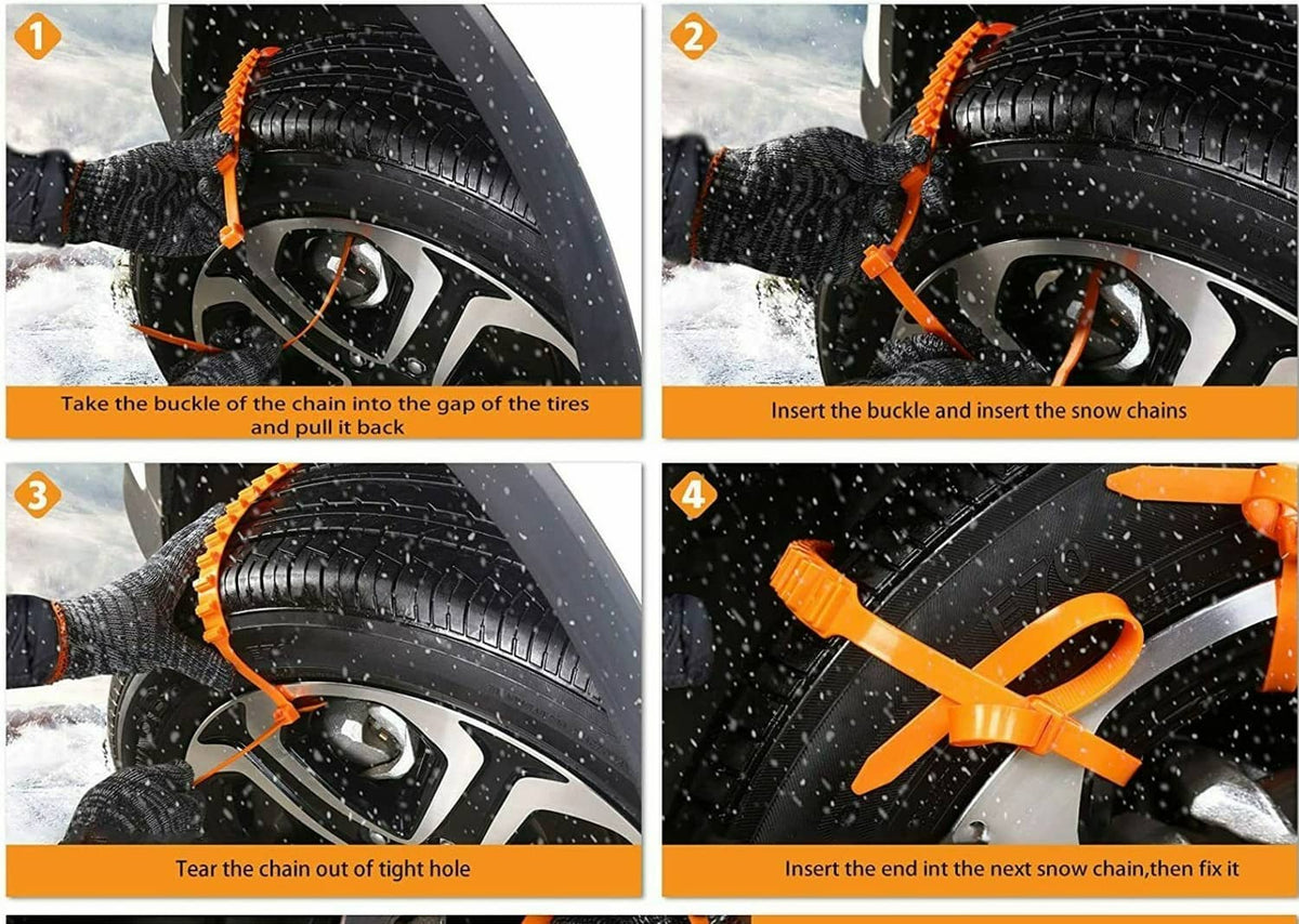 Solid Spare 20 PCS Snow Tire Chain for Car Truck SUV Anti-Skid Emergency Winter Driving