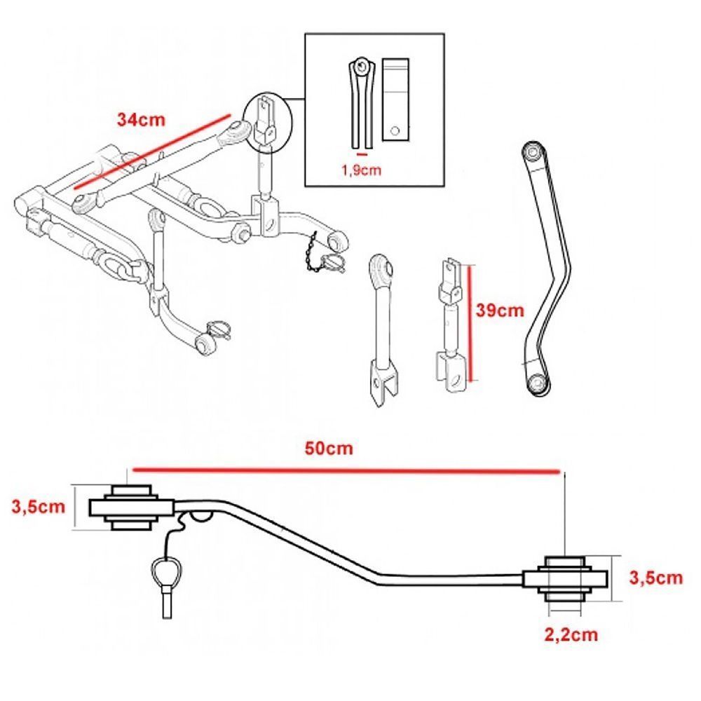 HITCH KIT (3 POINT) for Kubota replaces K3PK EKTL01 S.70641 S70641 HIF10-0013
