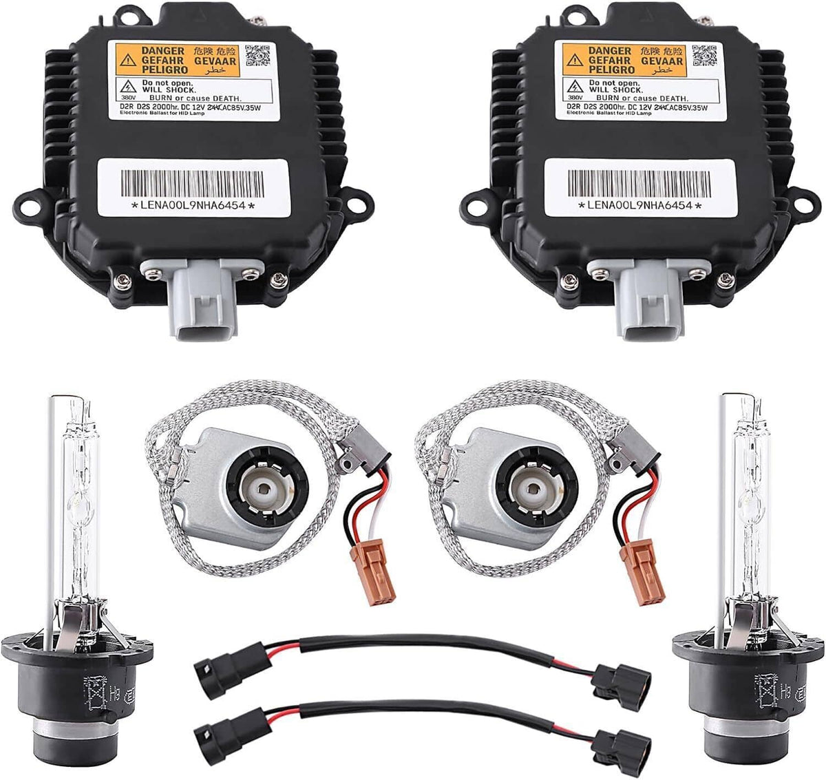 Solidspare Set Xenon Ballast Igniter HID D2S Bulb Kits For 2007-15 Infiniti G35 G37 Q40 Q50