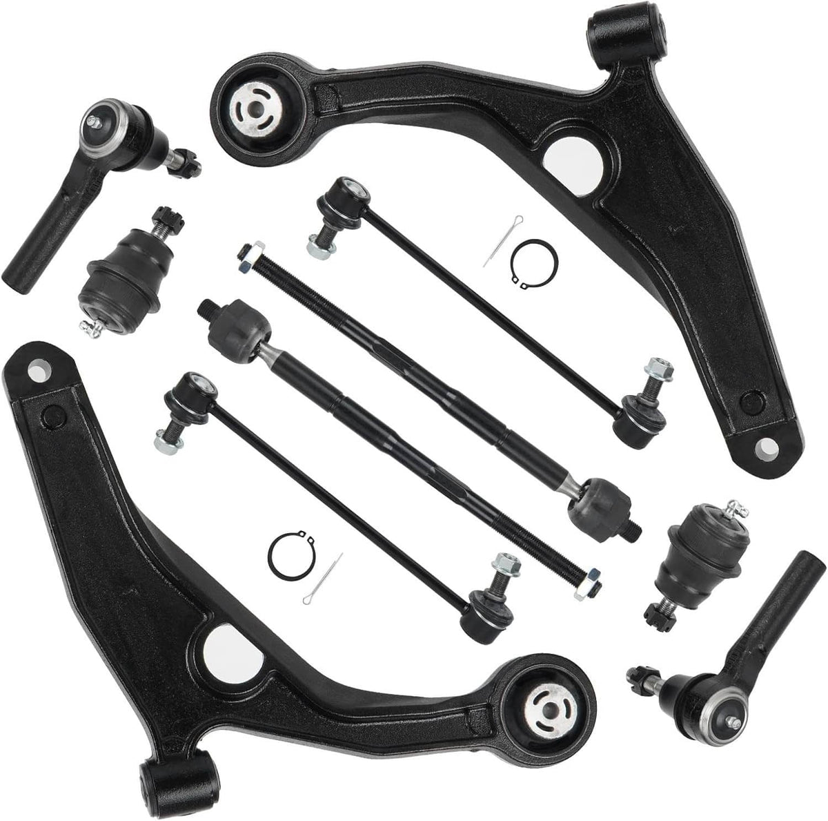 Solidspare 12Pcs for 2009-2020 Dodge Journey Front Lower Control Arms Sway Bar Tie Rods Kit
