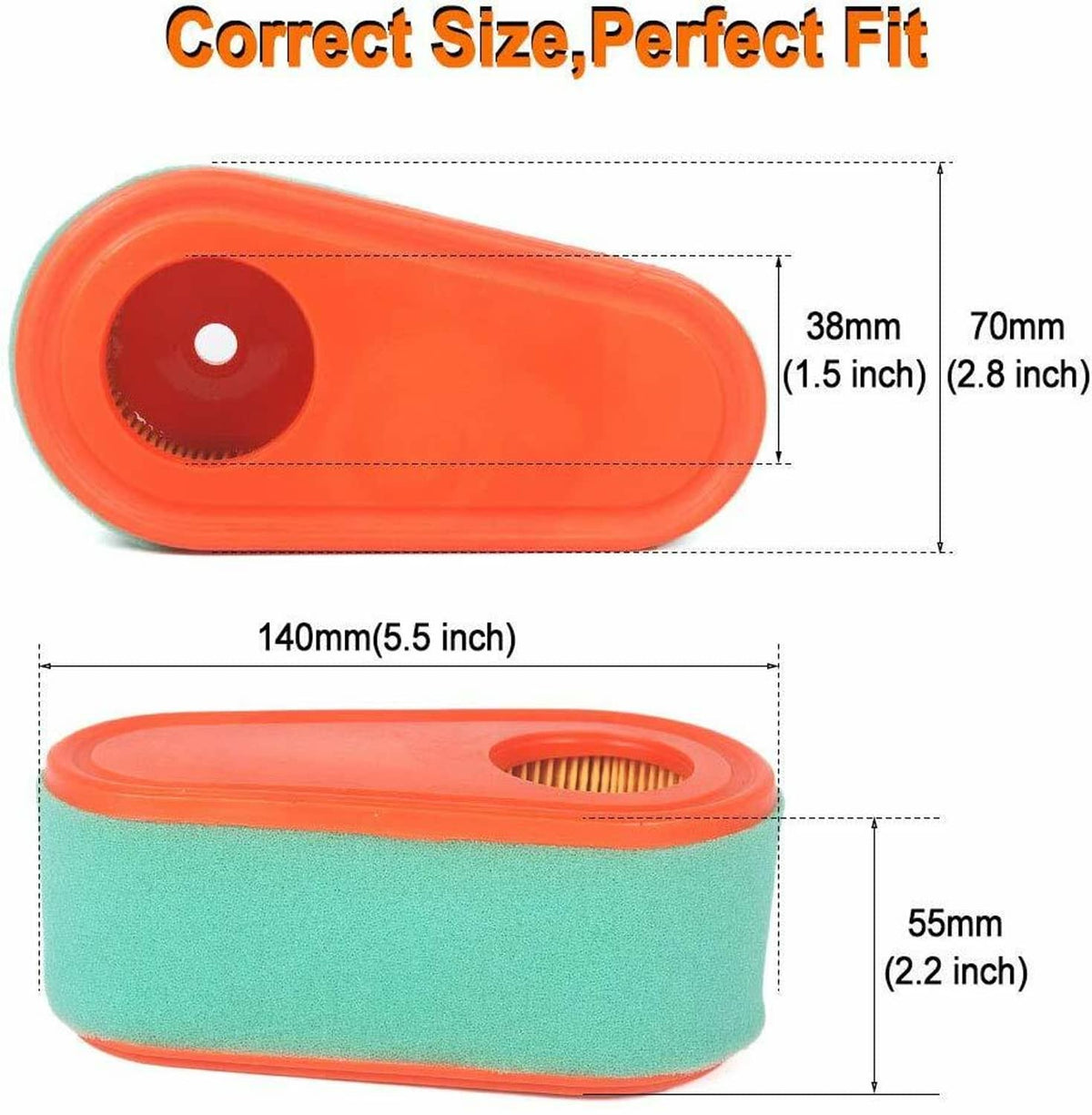 Solid Spare AIR FILTER W/ PRE FILTER B&S 4240 5419 5419K 795066 796254 111P02 111P05 112P02