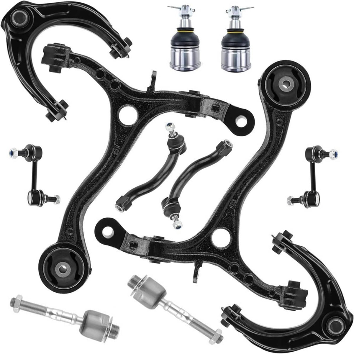 Solidspare 12x Front Upper & Lower Control Arms Suspension Kit For 2008-2012 Honda Accord