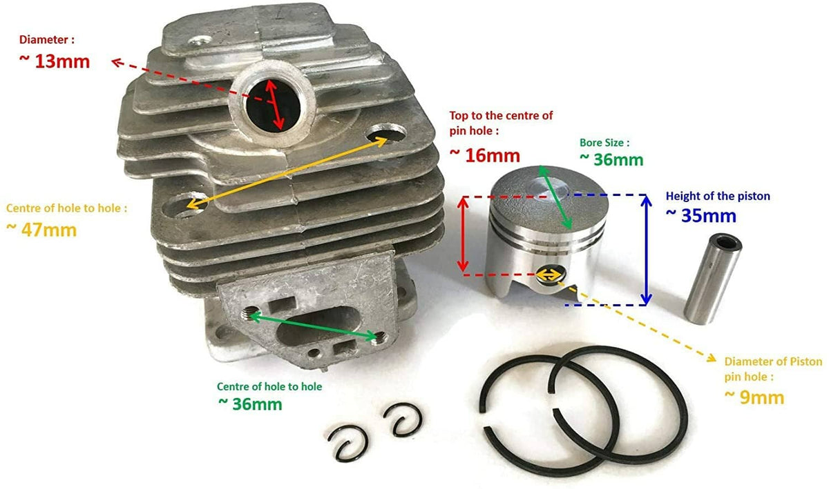 Solid Spare CYLINDER ASSEMBLY FOR MITSUBISHI TL33 BG330 REPLACES OEM KC13011AA
