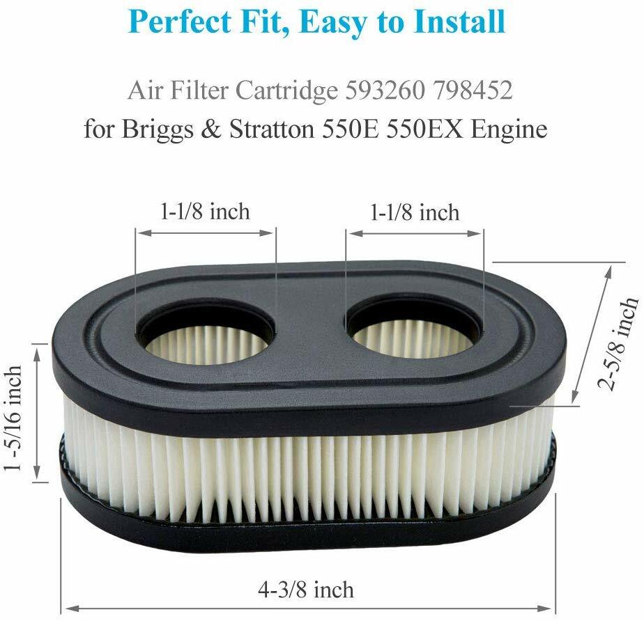 AIR FILTER FOR BRIGGS & STRATTON 4247 5432 5432K 09P702 593260 798452 595191