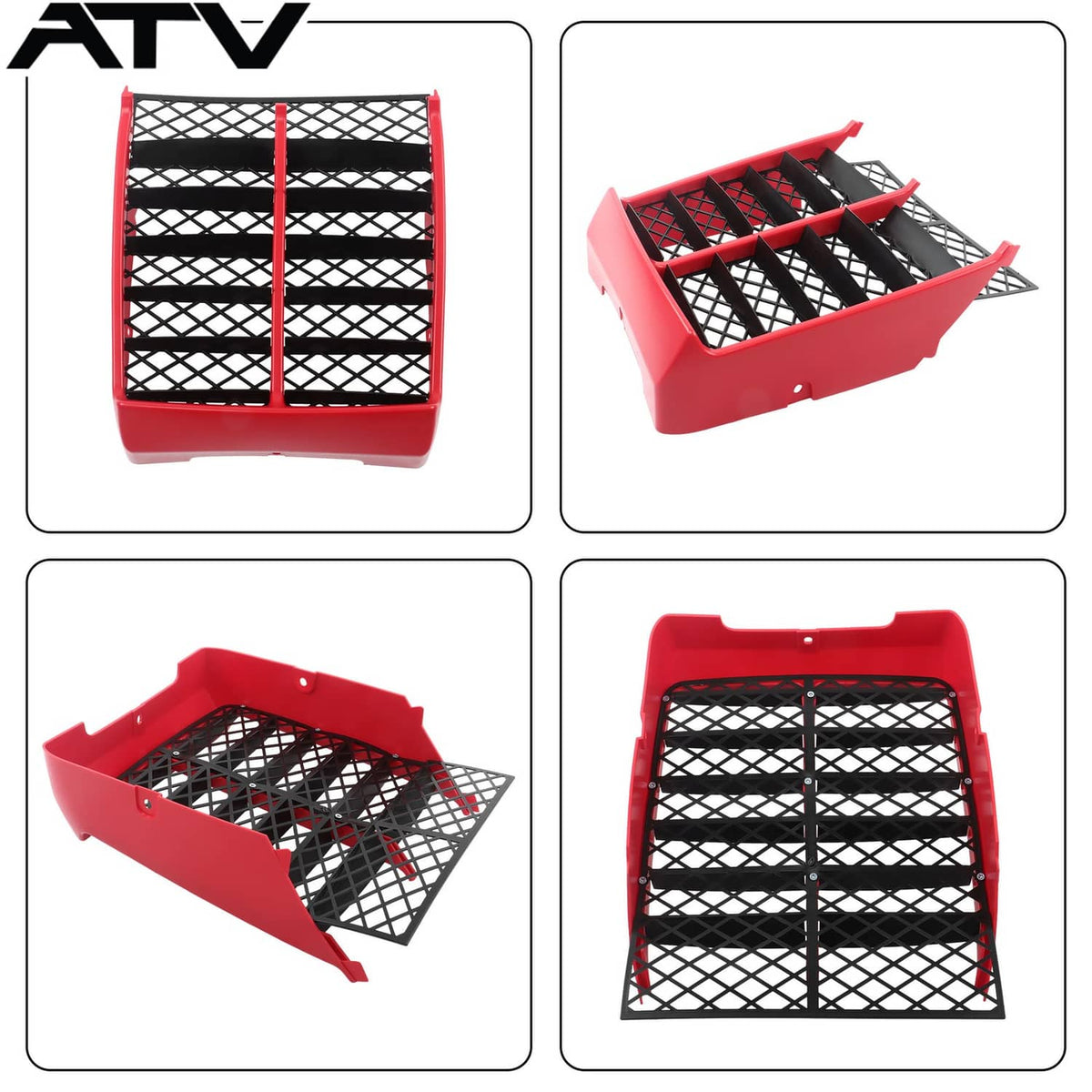Solidspare Tank Side Outer Plastic Covers Integrated Red Grill For Yamaha Banshee 350 1991