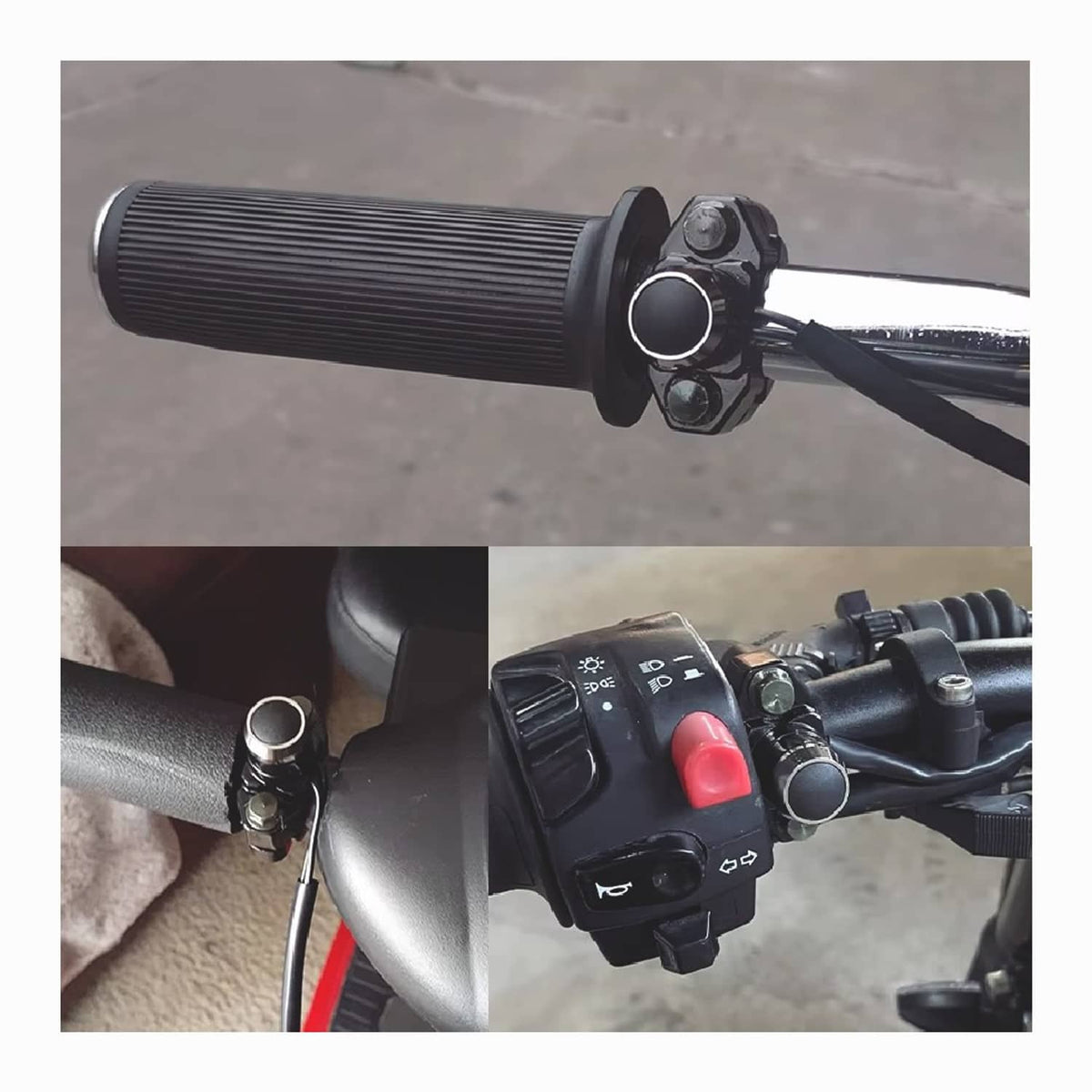 Solid Spare 7/8" Aluminum Motorcycle ATV Horn Switch Momentary Button Electric Power Start