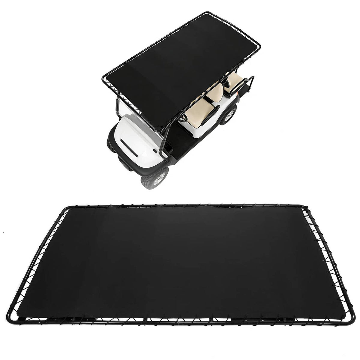Solidspare 85" Golf Cart Roof Top Kit Sun Top For Club Car Precedent Tempo Onward 4-Seat