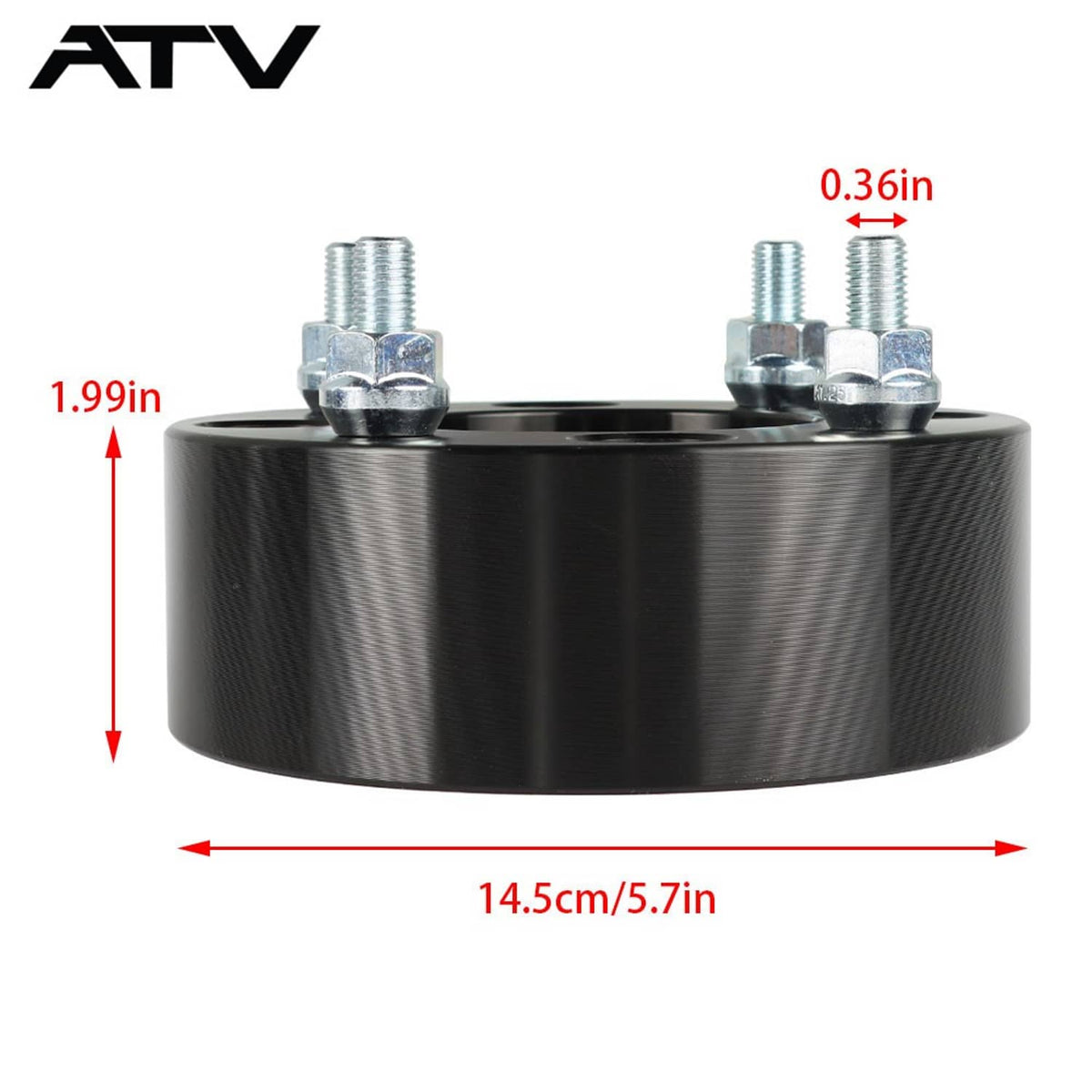 Solidspare For Honda Yamaha Suzuki 4× 2 inch Hubcentric Wheel Spacers 4/110 ATV 10x1.25