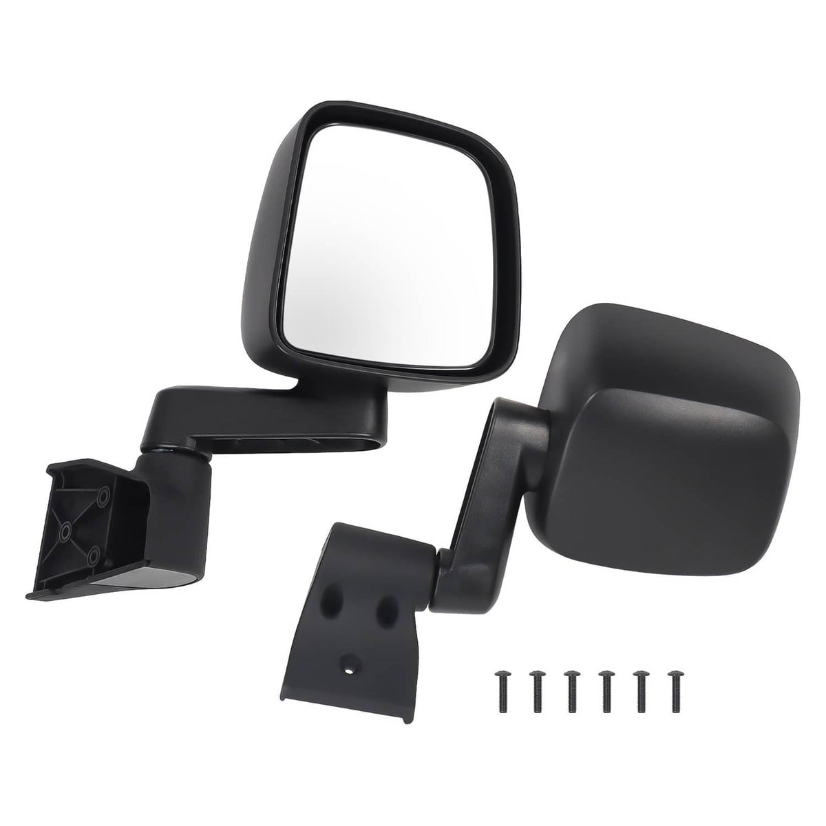 Solidspare 2PCS Manual Folding Side View Mirrors Fit Jeep Wrangler TJ 2003‑2006 55395061AD
