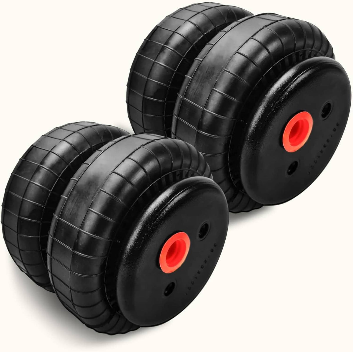Solidspare 2Pcs Standard 2500 lb Air Ride Suspension Bags 1/2"npt Single Port Heavy Duty