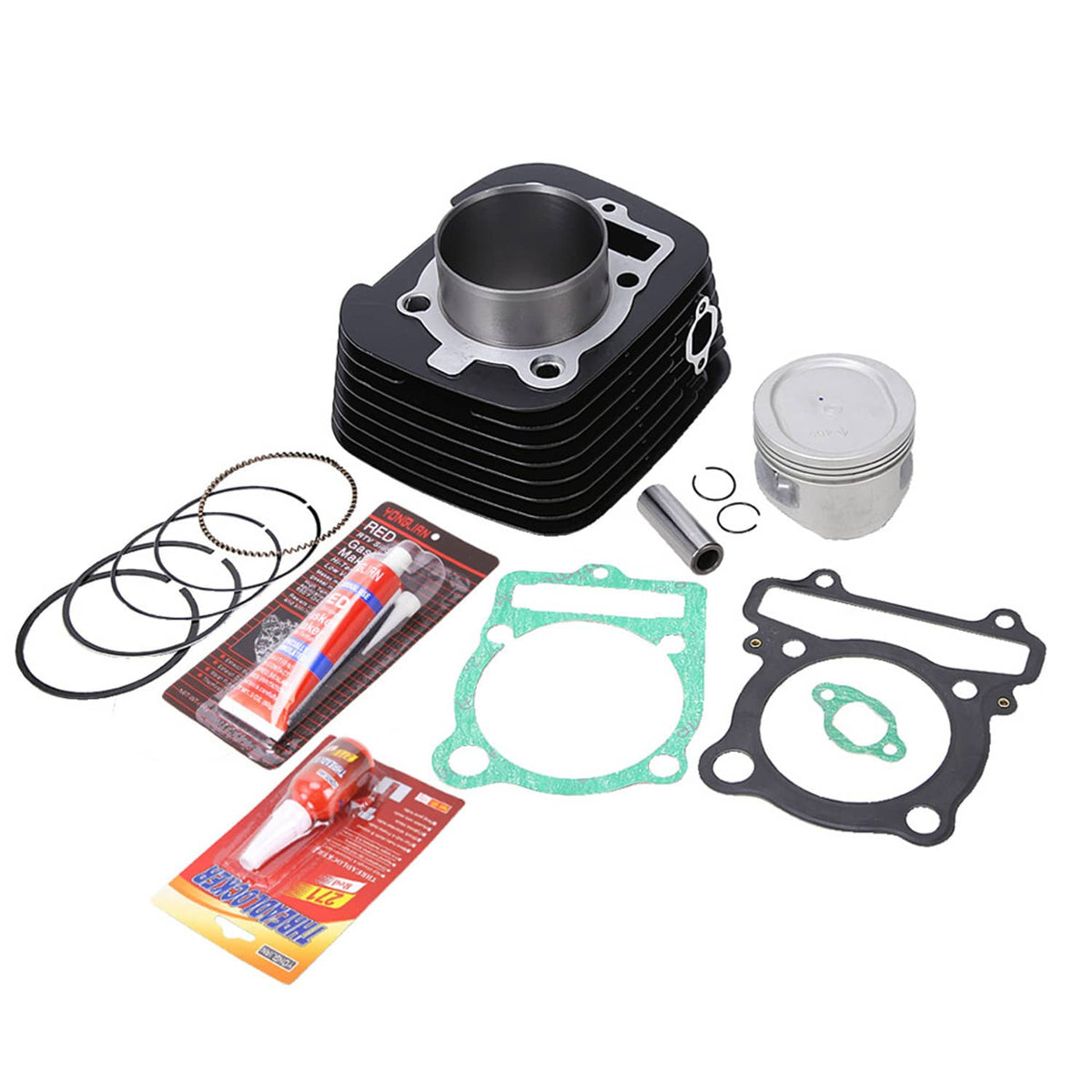 Solidspare Cylinder Piston Gasket Top End Rebuild Kit for Yamaha Big Bear 400 2000-2012 ATV