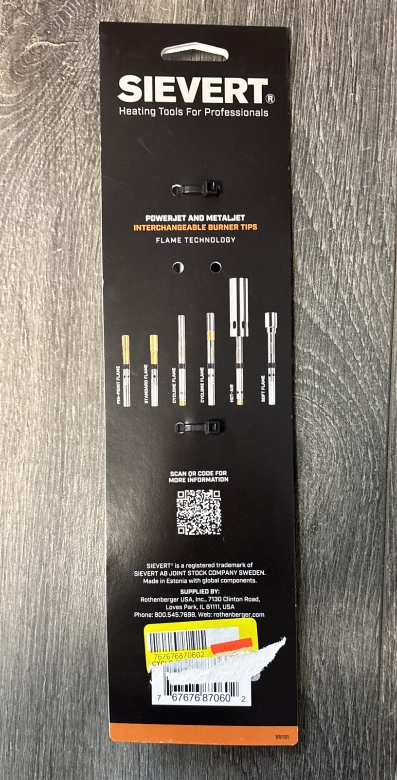 Sievert PowerJet Cyclone Interchangeable Torch Bunner 870602 Rothenberger