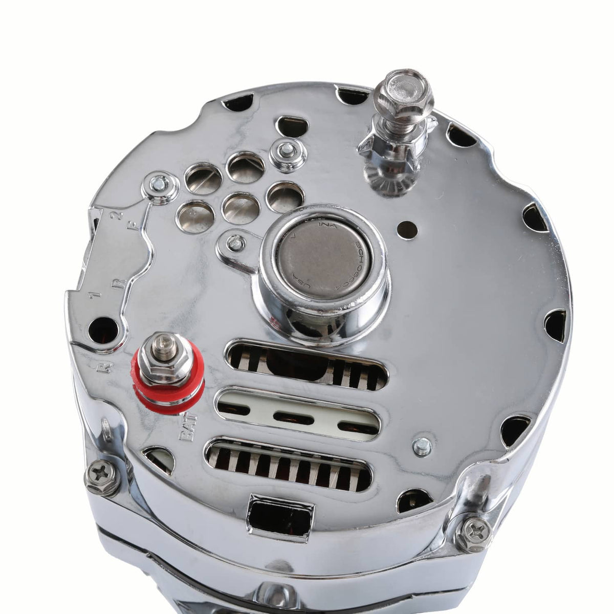 Solidspare Chrome Alternator For SBC BBC Chevy GM 1 Wire Street Rod-High Output ADR0335-C