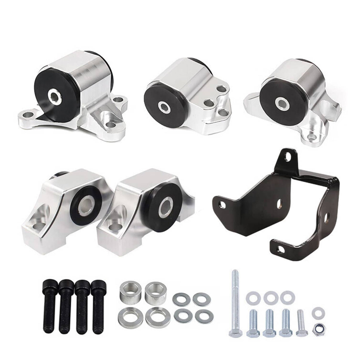 Solidspare Swap Engine Motor Mount 3 Bolt Kit &Torque Mount Kit For 96-00 Civic EK B-Series