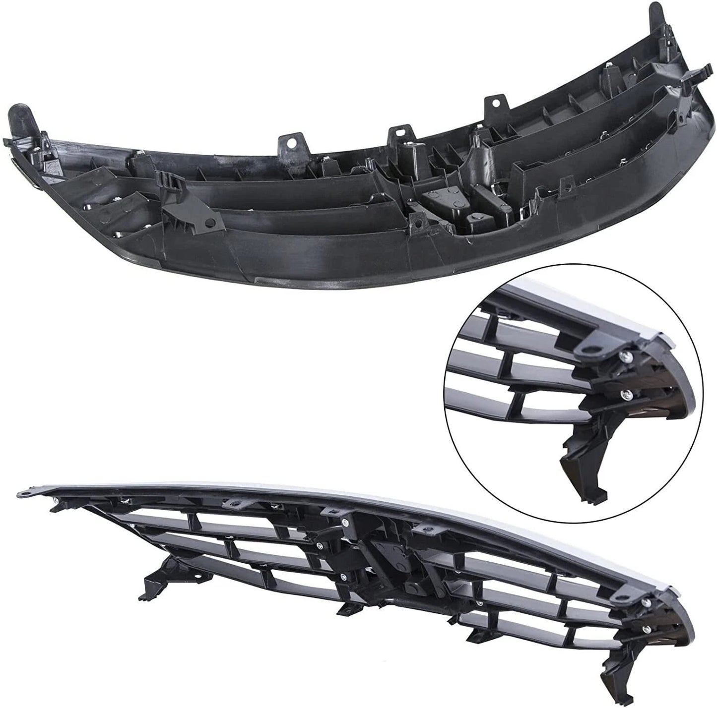 Front Radiator Bumper Grille Front Upper Chrome Grill Fit Honda Accord 2011-2012
