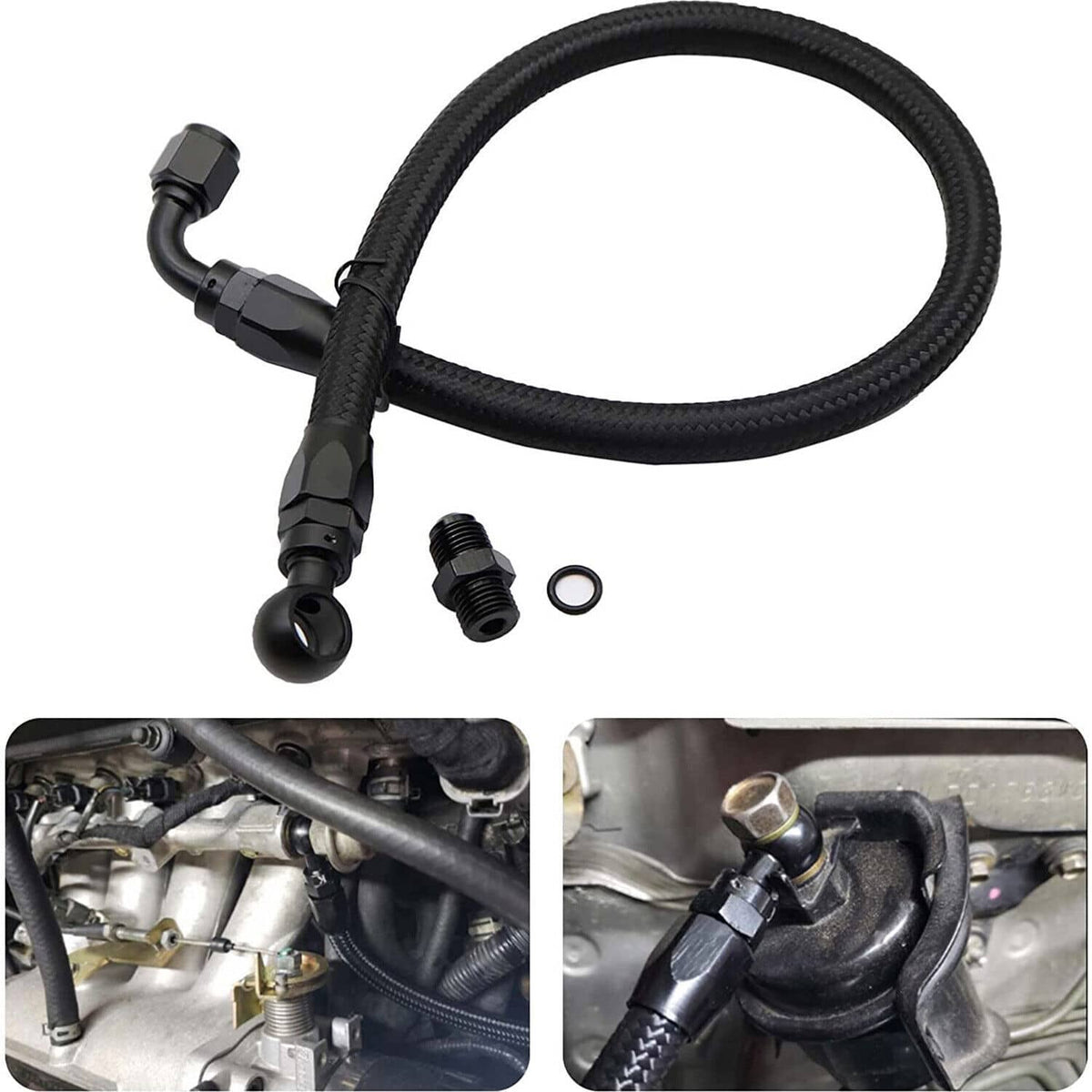 Solidspare Braided Fuel Line For Honda Civic Acura Integra D15 D16 B16B B16A B18C EG EK DC2