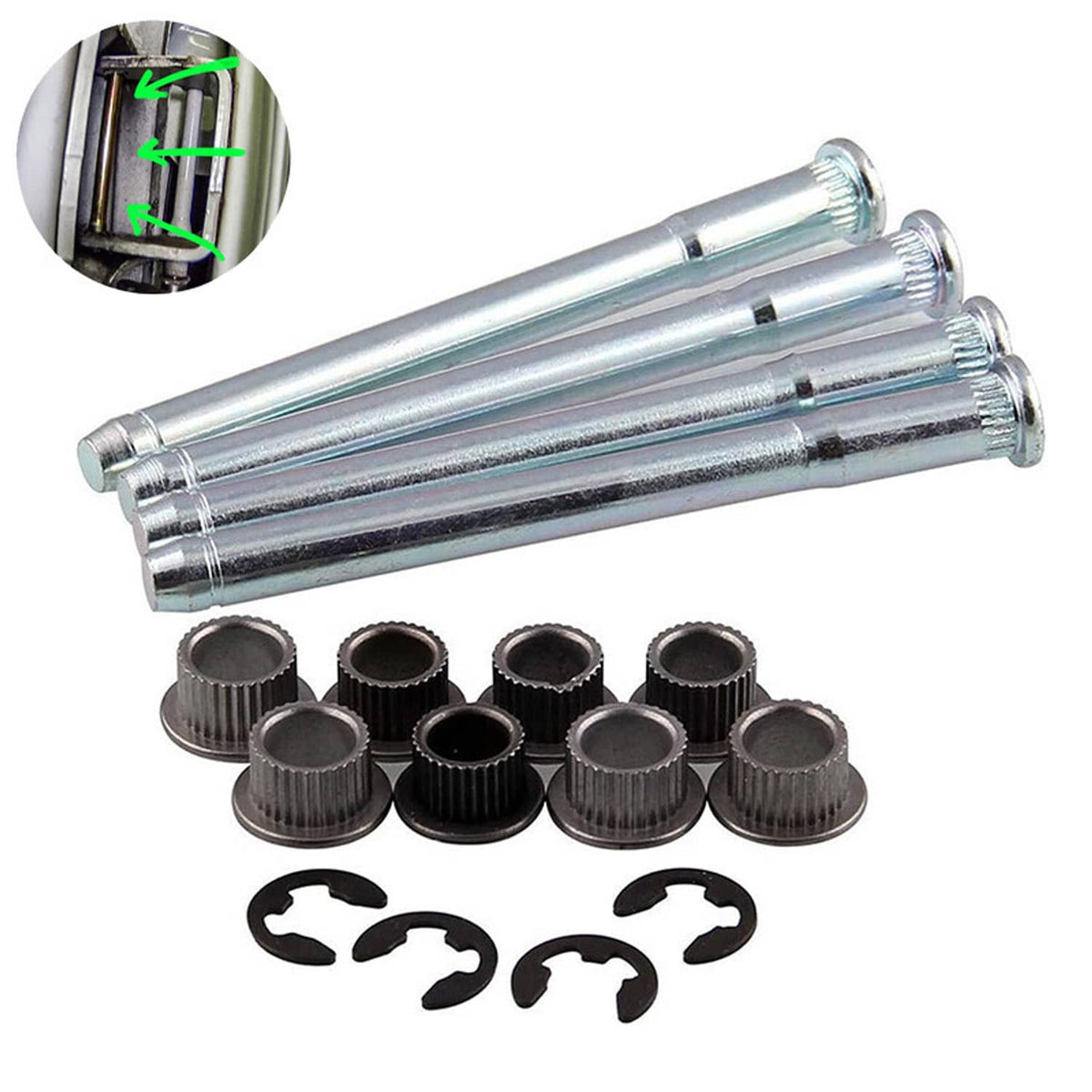 Solidspare New For 1994-2004 Chevy S10 & GMC S15/Sonoma Door Hinge Pins and Bushing Kit